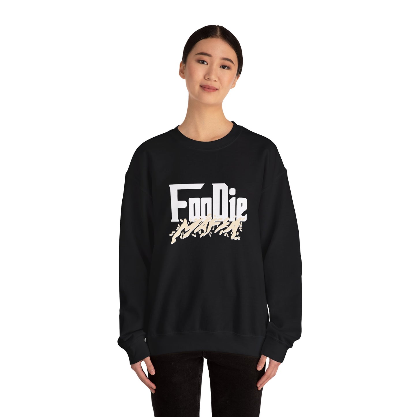 L.O.E.F White Foodie Mafia Unisex Sweatshirt (Cream)