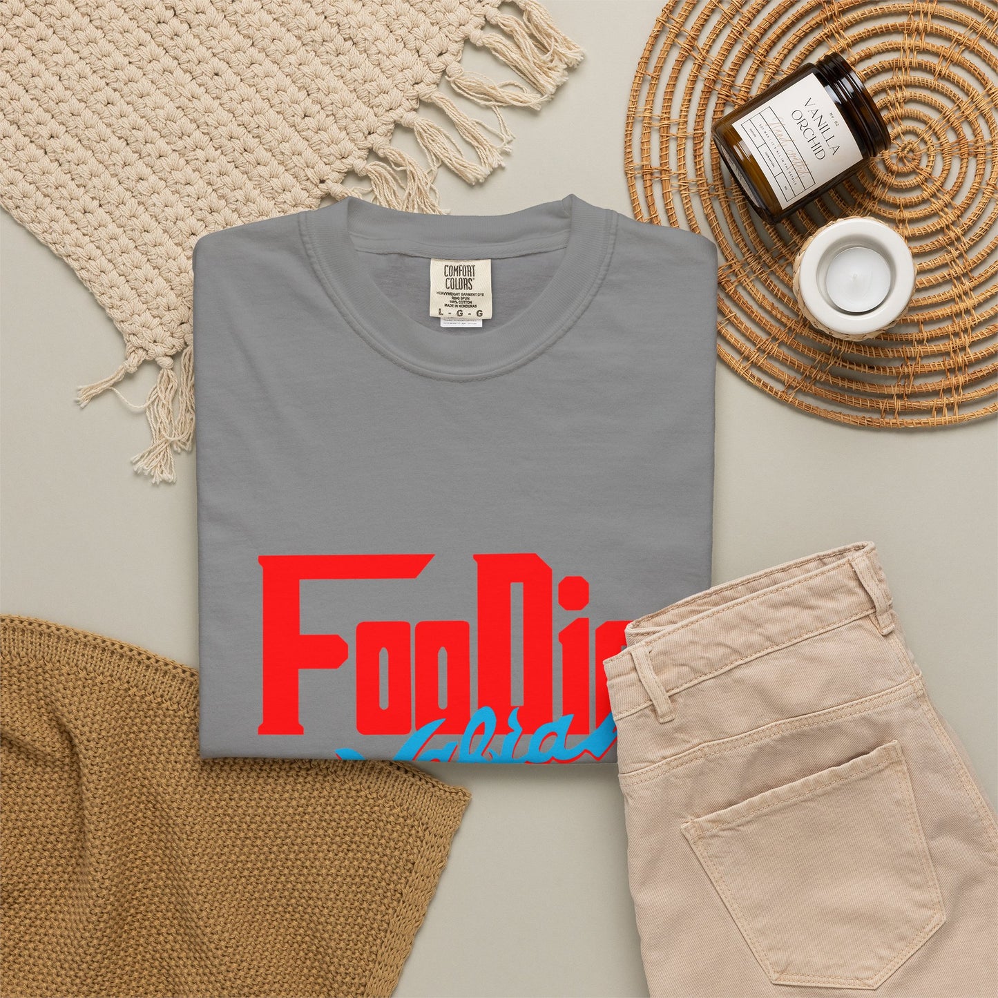 L.O.E.F Red Foodie Mafia Unisex Tee Shirt (Sky Blue)