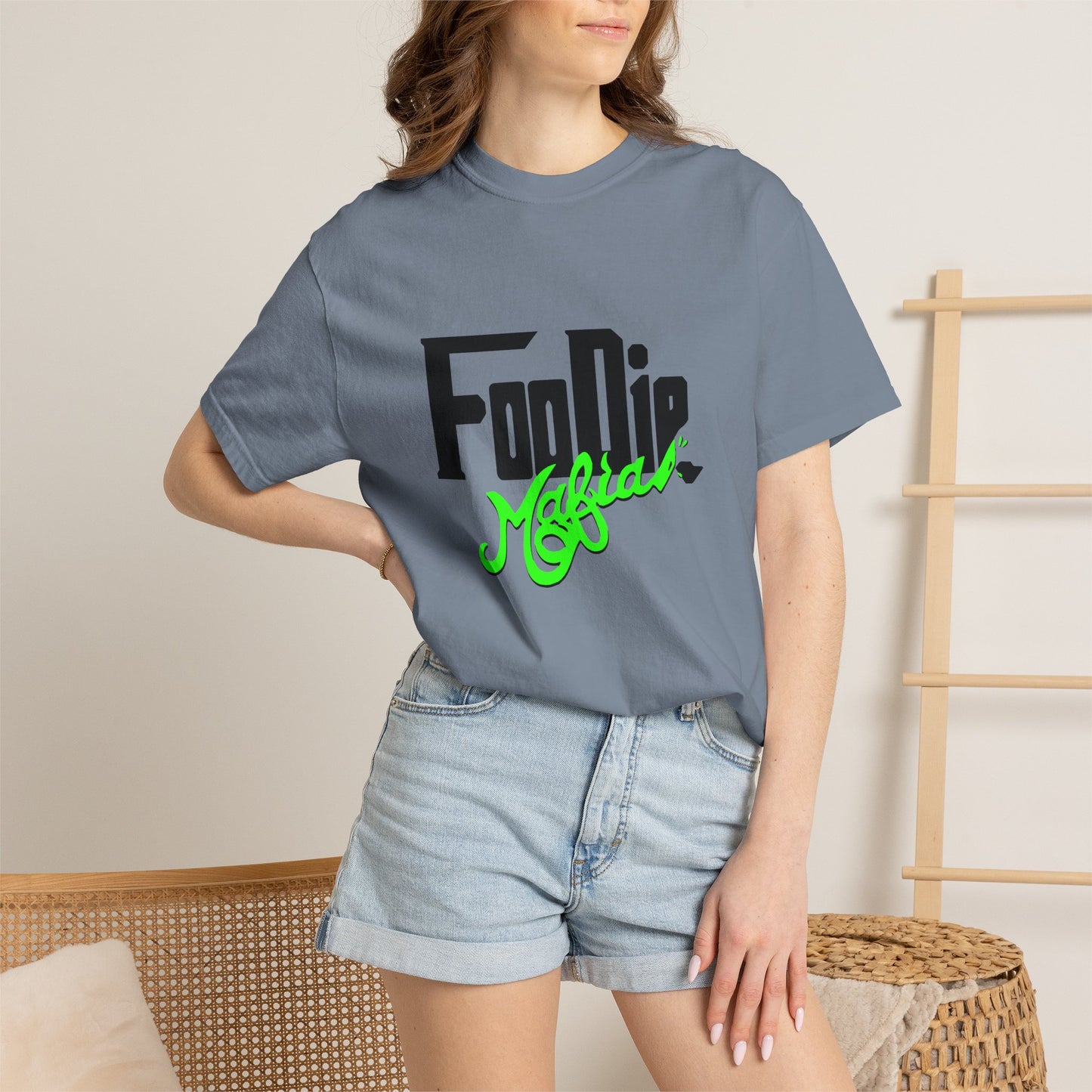 L.O.E.F Foodie Mafia Unisex Tee Shirt (Neon Green)