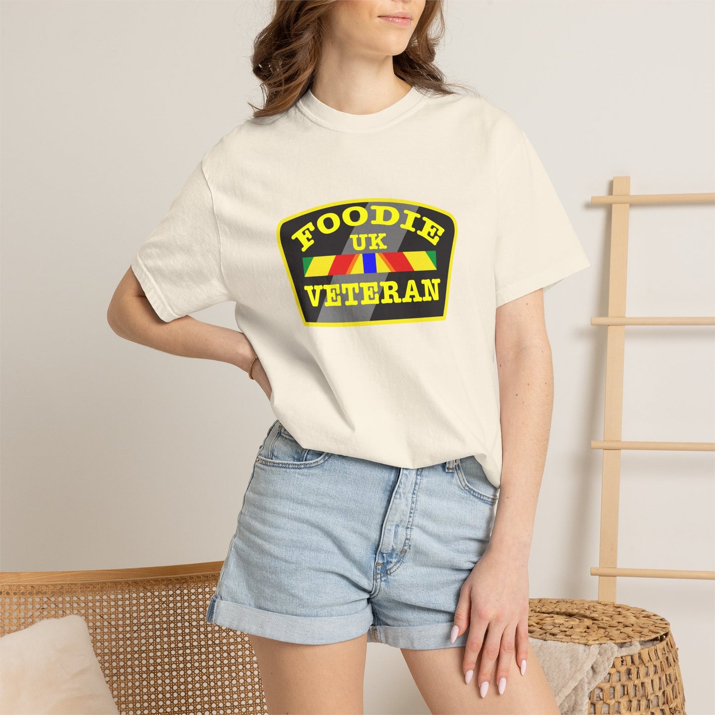 L.O.E.F Foodie Veteran UK Unisex Tee Shirt (Yellow)