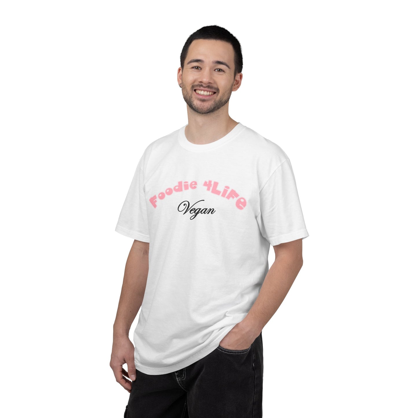 L.O.E.F Foodie 4Life Vegan Unisex Tee Shirt (Soft Pink)
