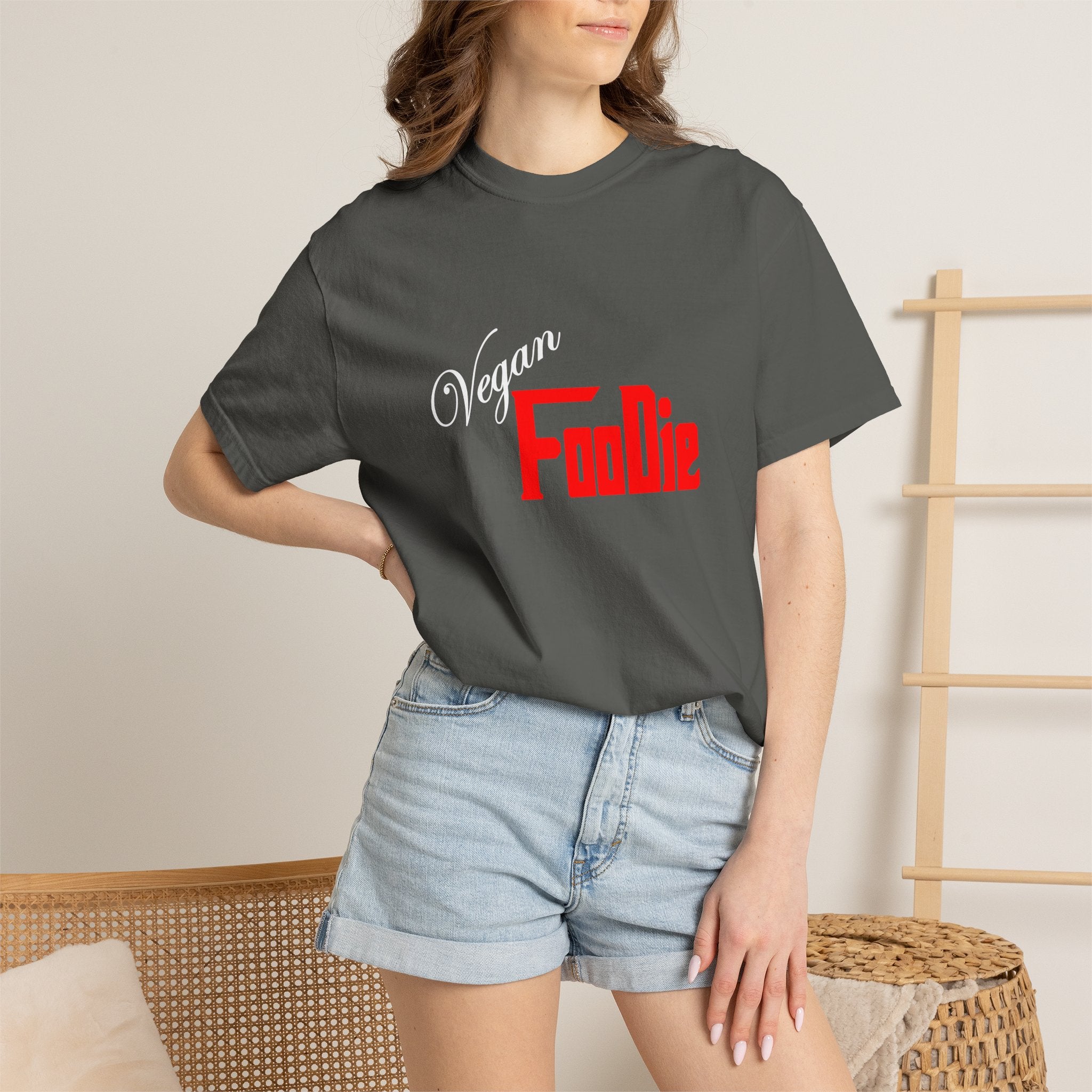 L.O.E.F Unisex Vegan Foodie Tee Shirt (Fiery Red)