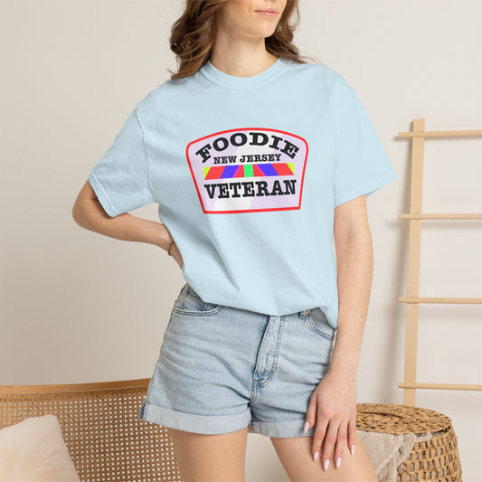 L.O.E.F Foodie Veteran NEW JERSEY Unisex Tee Shirt (Soft Pink)