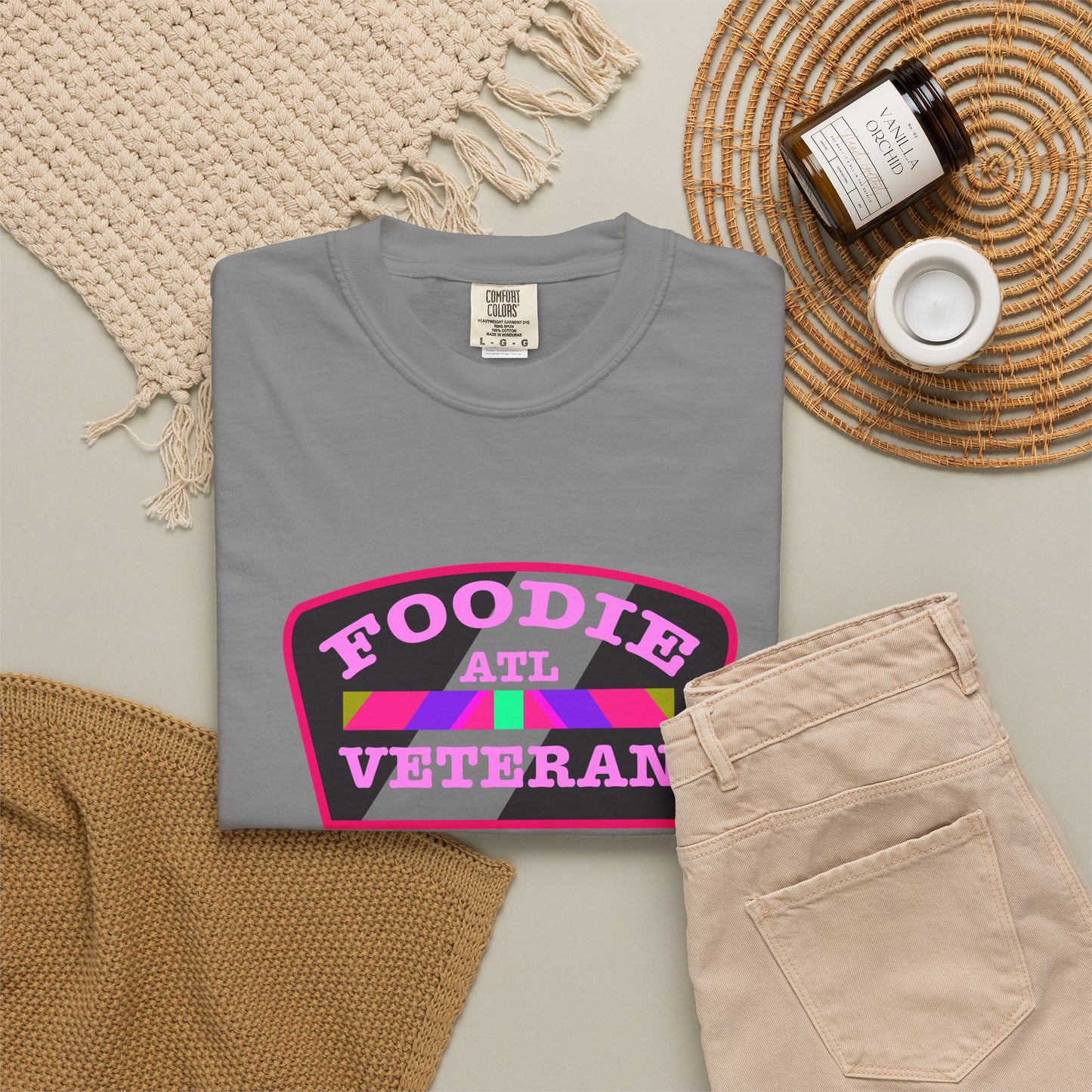L.O.E.F Foodie Veteran ATL Unisex Tee Shirt (Pink)