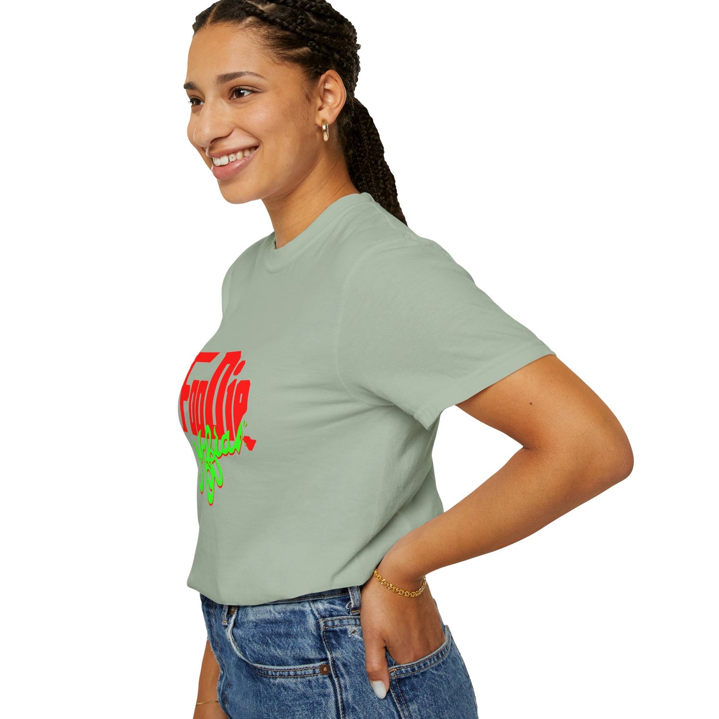 L.O.E.F Red Foodie Mafia Unisex Tee Shirt (Neon Green)