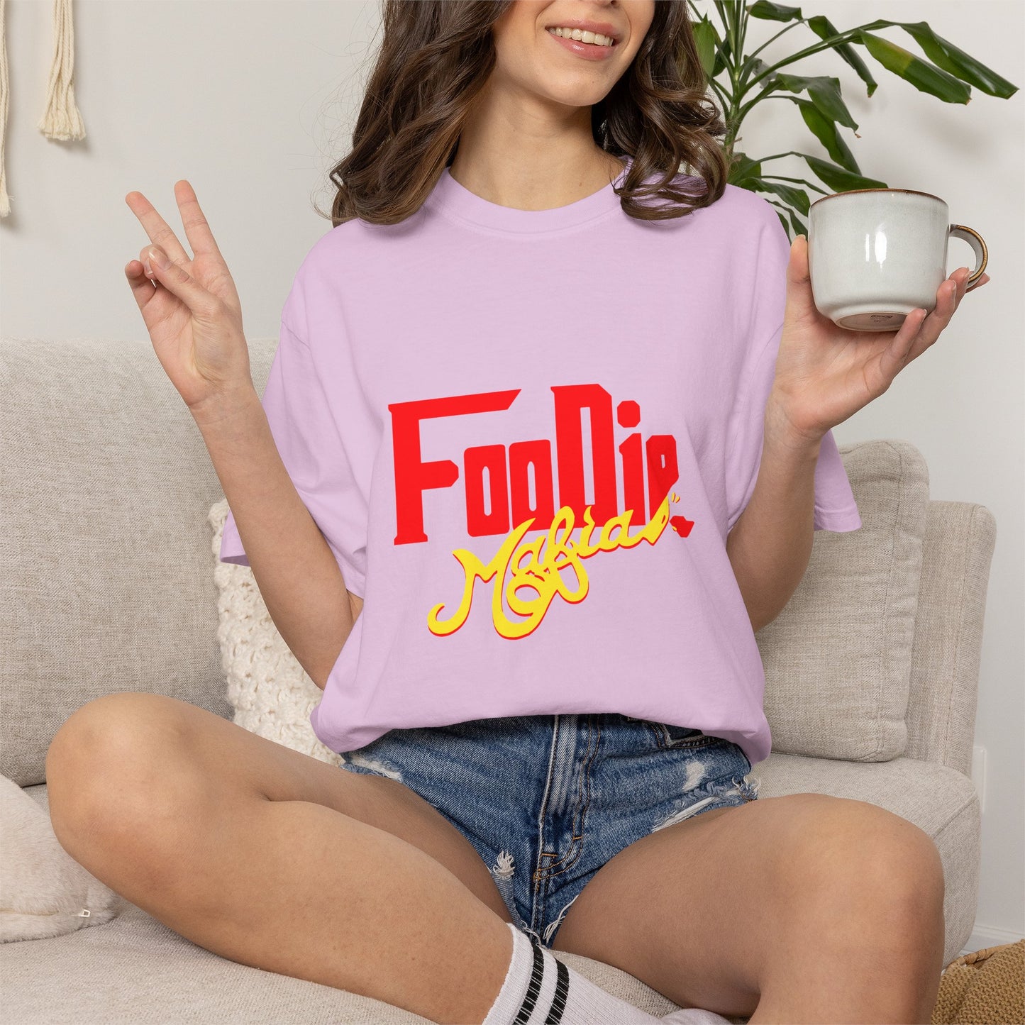L.O.E.F Red Foodie Mafia Unisex Tee shirt (Bright Yellow)