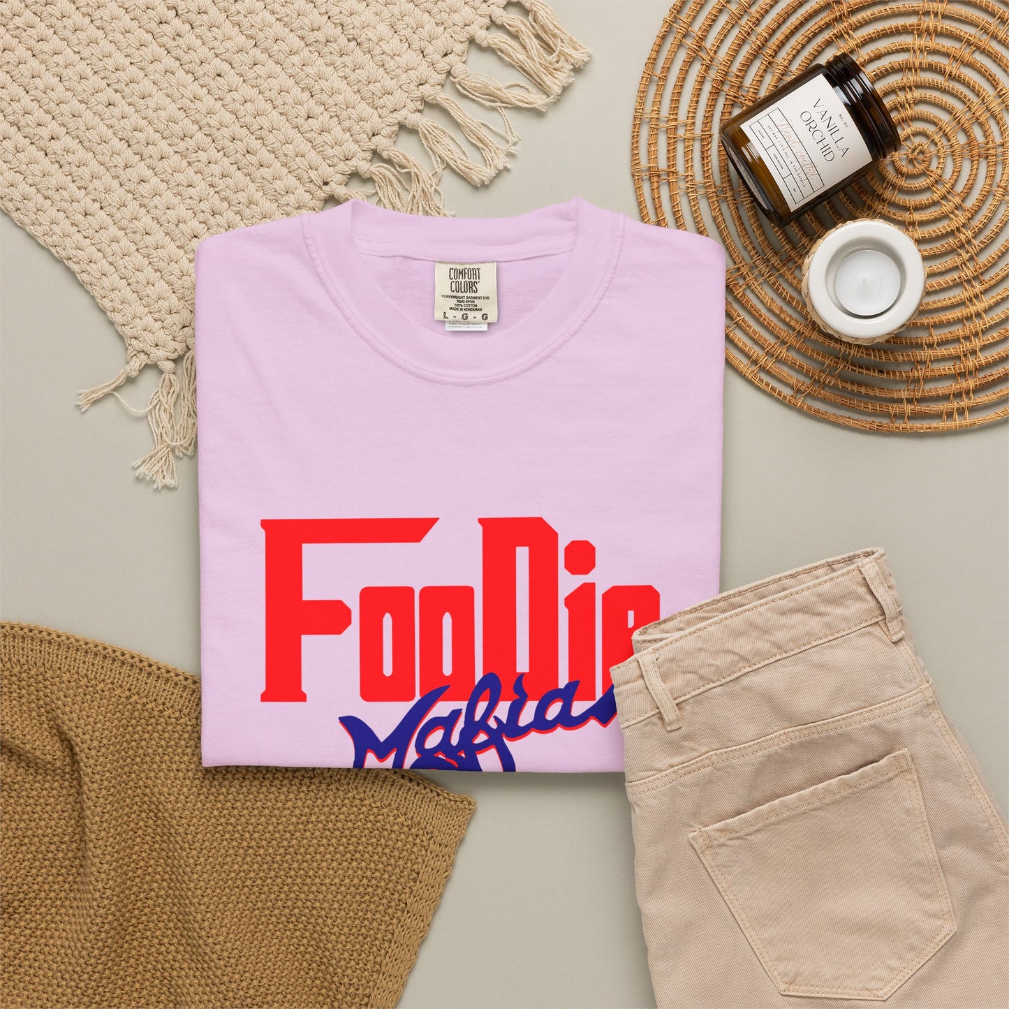 L.O.E.F Red Foodie Mafia Unisex Tee shirt (Dark Blue)