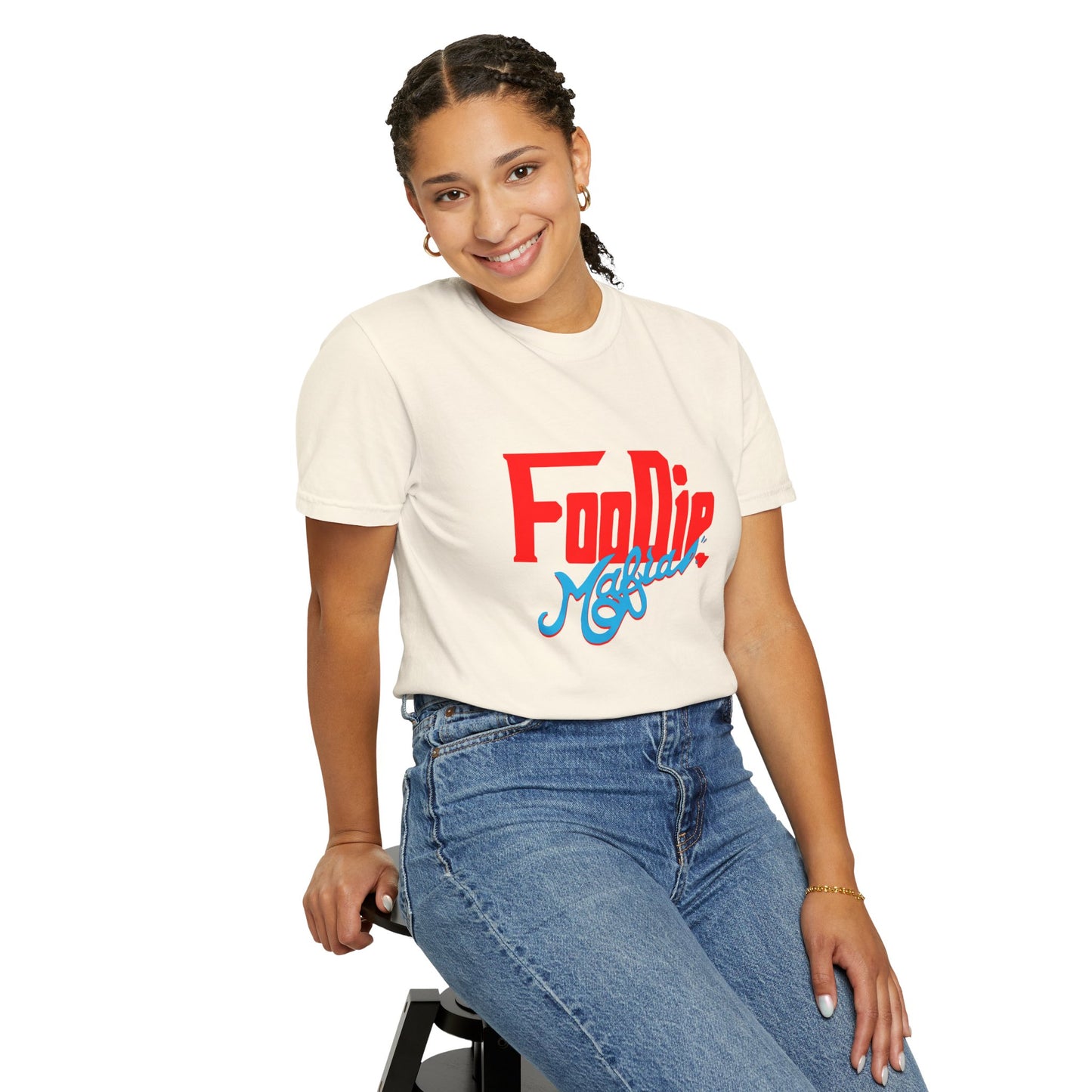 L.O.E.F Red Foodie Mafia Unisex Tee Shirt (Sky Blue)