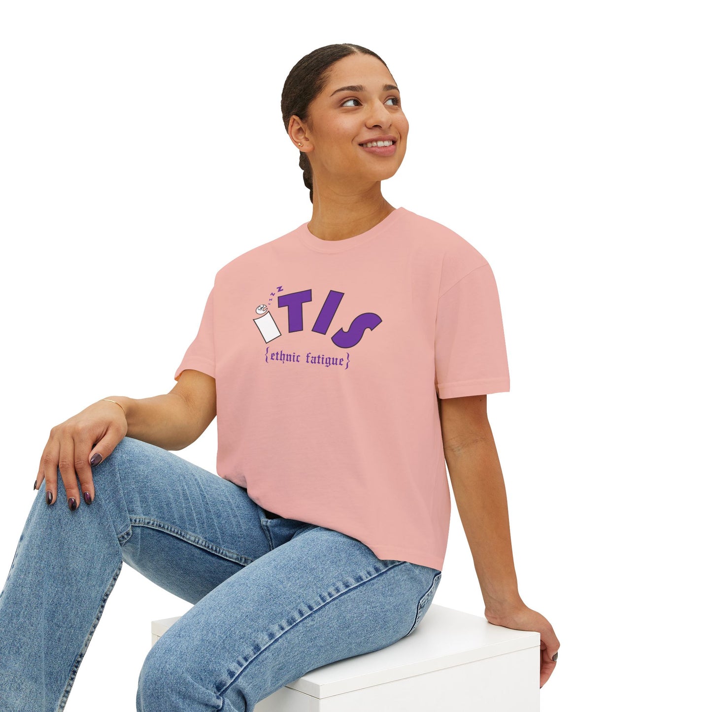 L.O.E.F ITIS Women Boxy Tee (Purple)