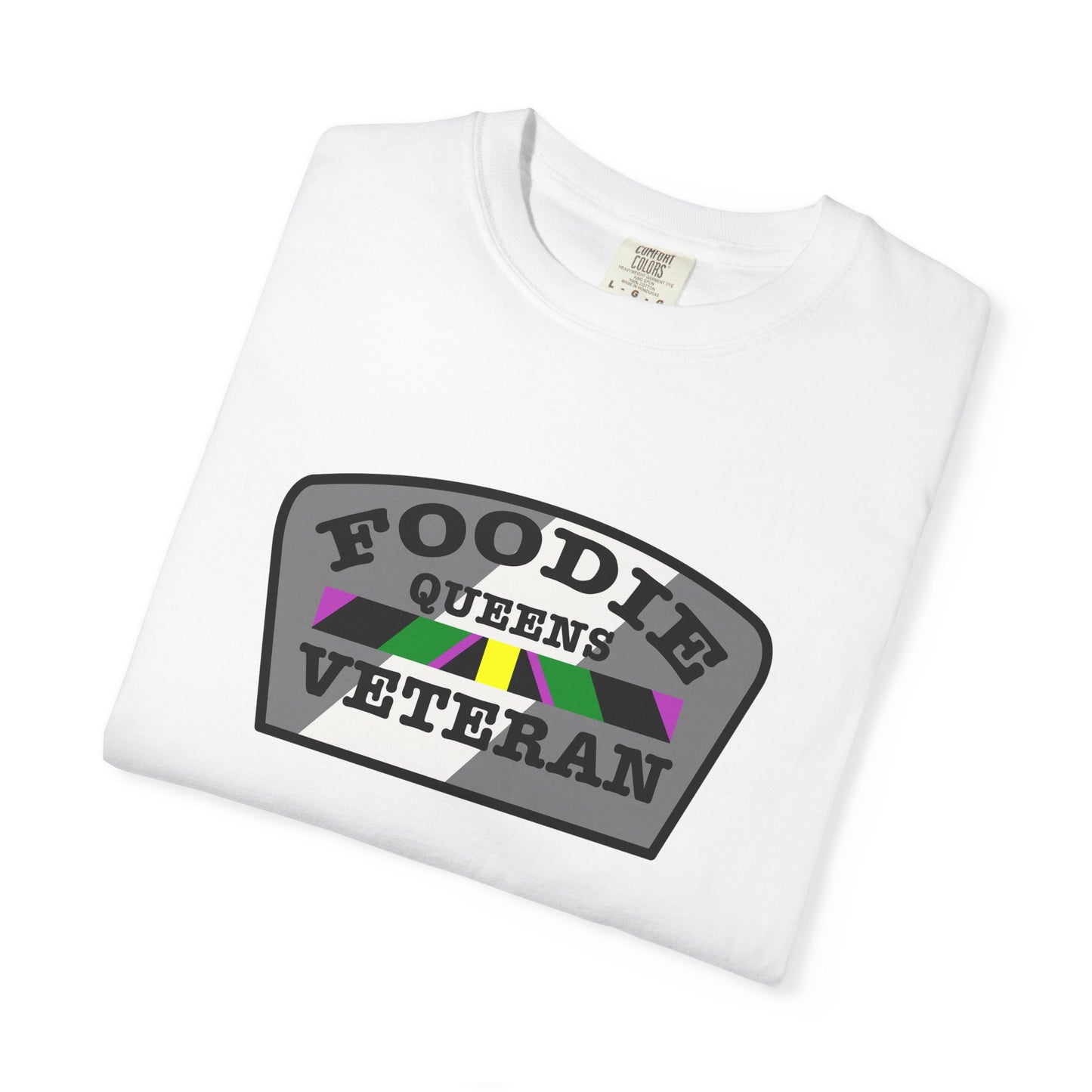 L.O.E.F Foodie Veteran Queens Unisex Tee Shirt (Gray)