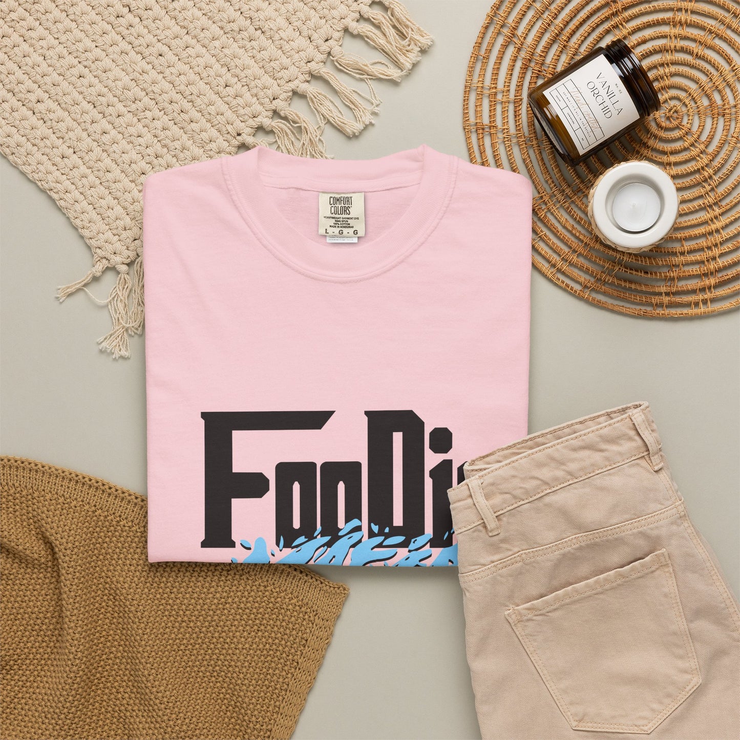 L.O.E.F Foodie Mafia Unisex Tee Shirt (Baby Blue)