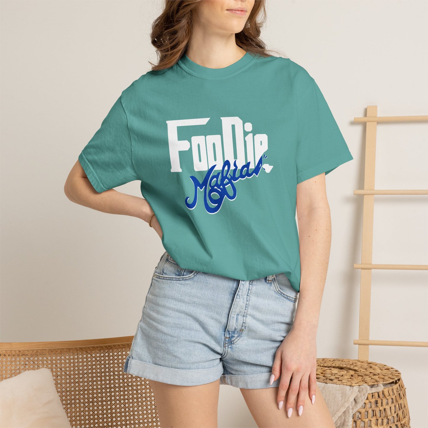 L.O.E.F Foodie Mafia Unisex Tee Shirt  (Dark Blue)
