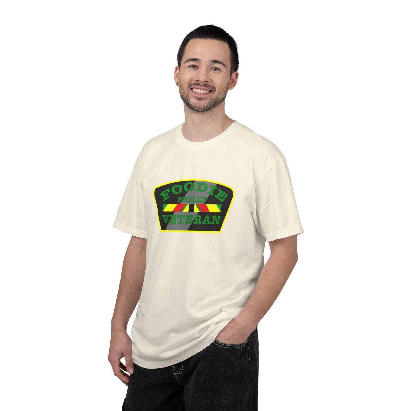 L.O.E.F Foodie Veteran PHILLY Unisex Tee Shirt (Green)