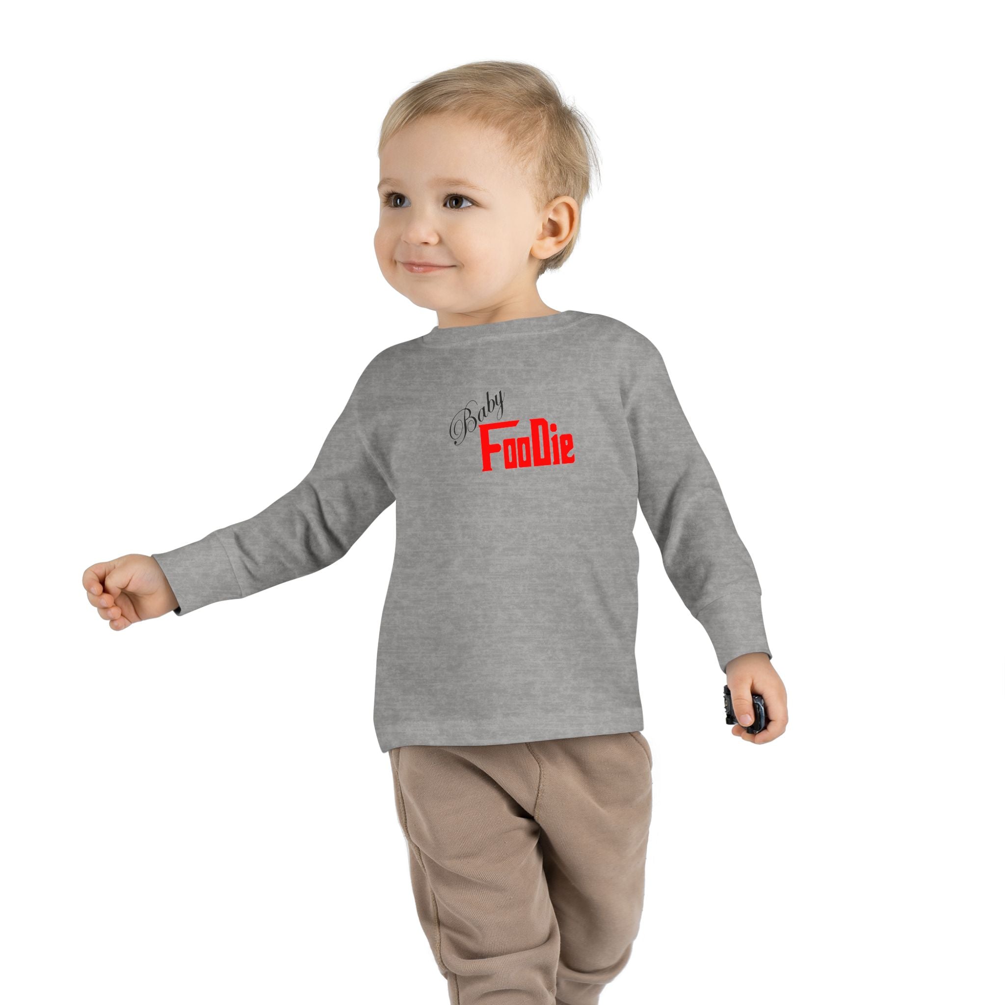 L.O.E.F Baby Foodie Toddler Long Sleeve Tee (Fiery Red)