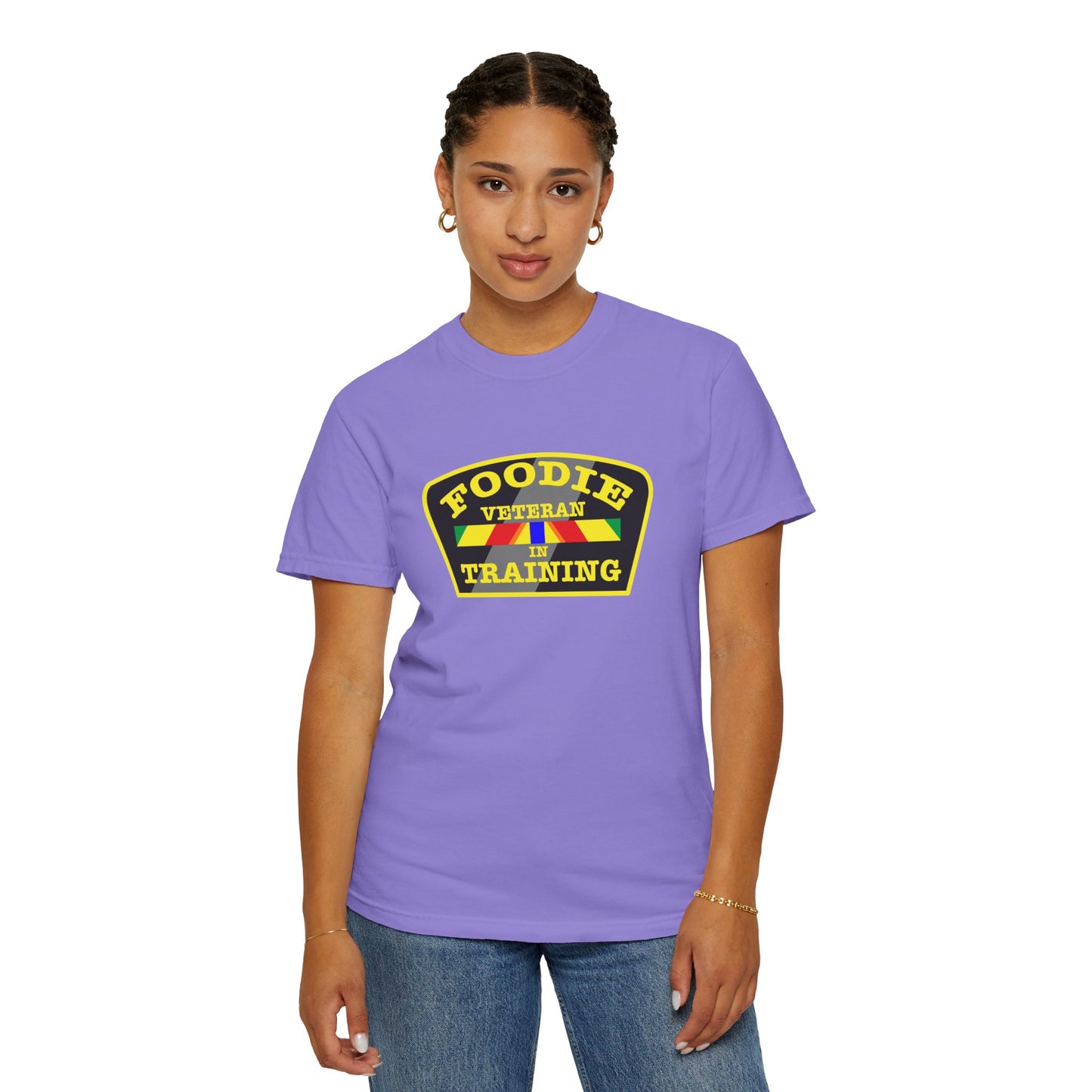 L.O.E.F Foodie Veteran IN TRAINING Unisex Tee Shirt (Yellow)