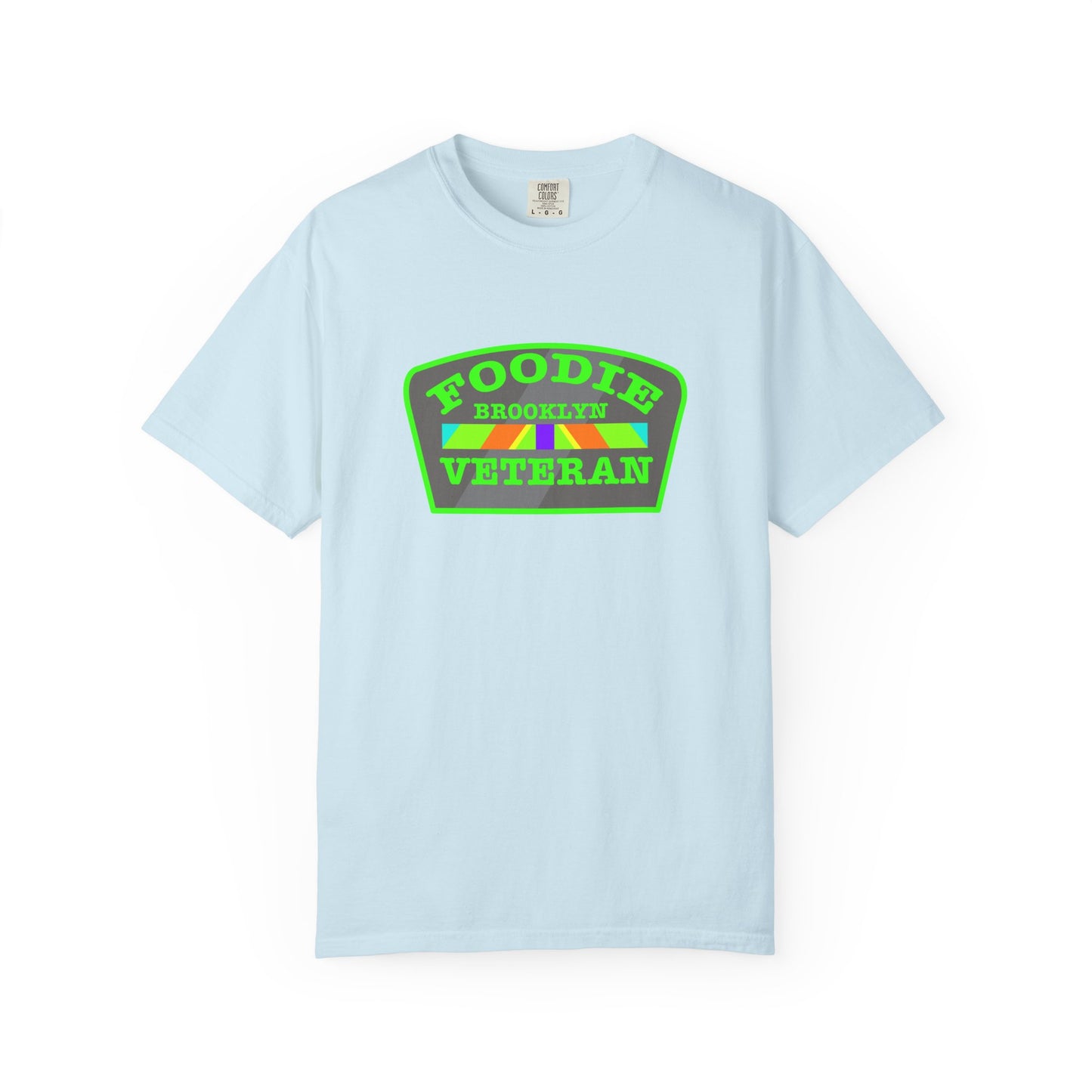 L.O.E.F Foodie Veteran BROOKLYN Unisex Tee Shirt (Neon Green)