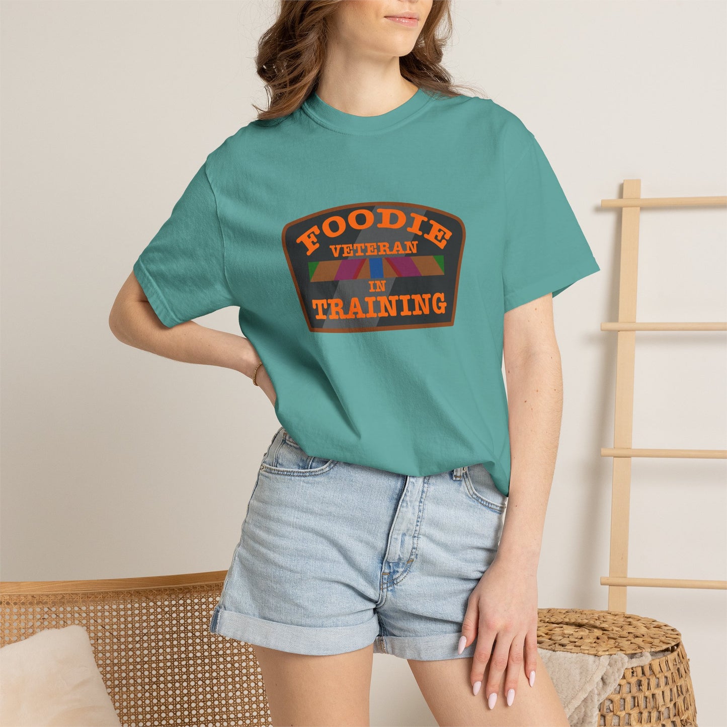 L.O.E.F Foodie Veteran IN TRAINING Unisex Tee Shirt (Orange)