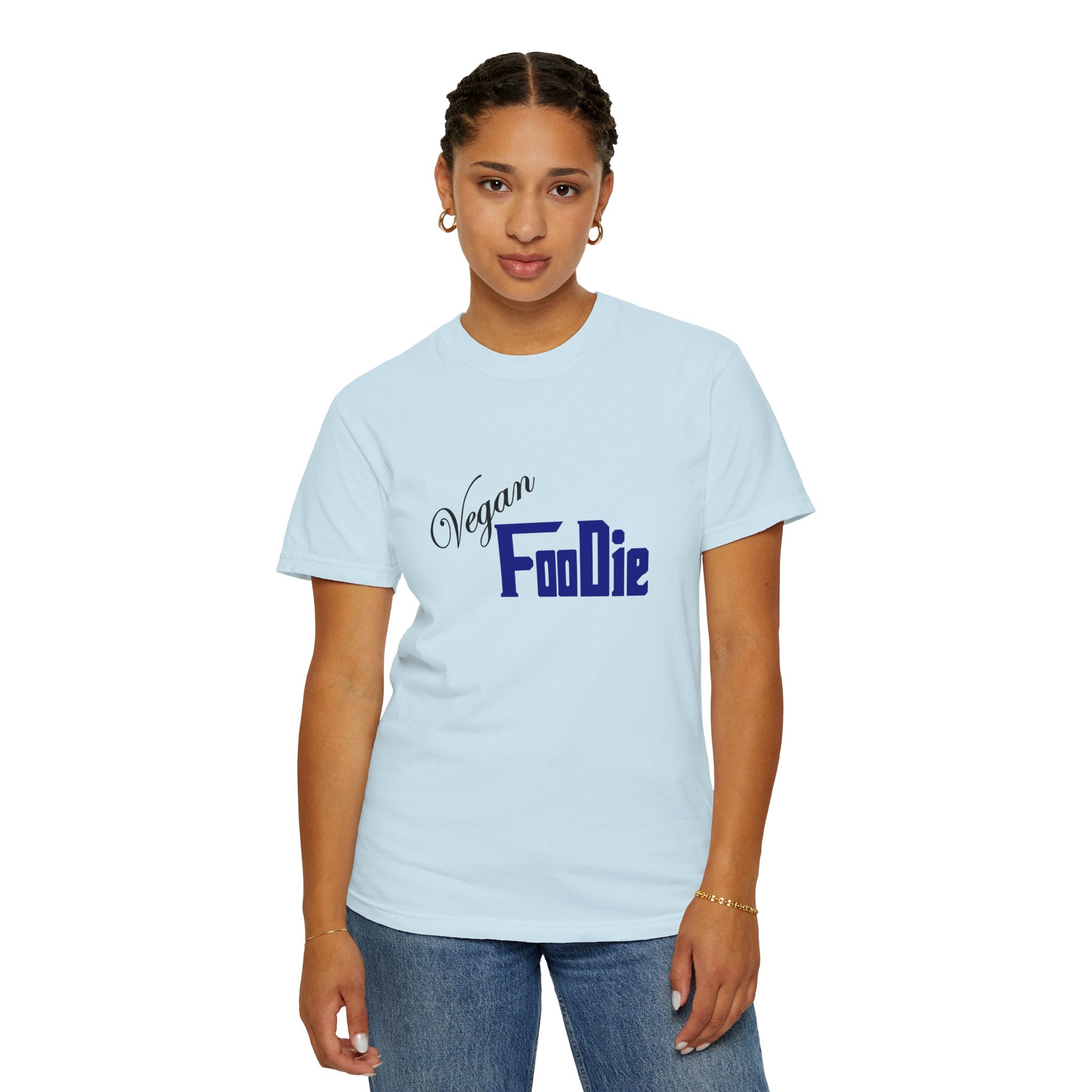 L.O.E.F Unisex Vegan Foodie Tee Shirt (Dark Blue)