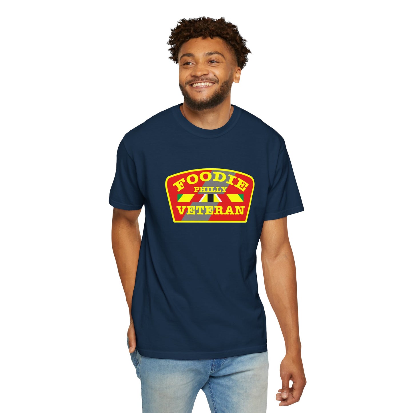 L.O.E.F Foodie Veteran PHILLY Unisex Tee Shirt (Yellow)