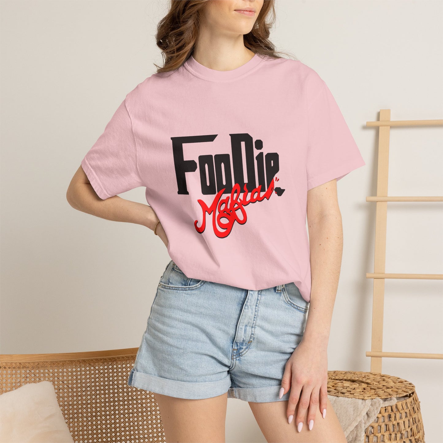 L.O.E.F Foodie Mafia Unisex Tee Shirt (Flat Red)