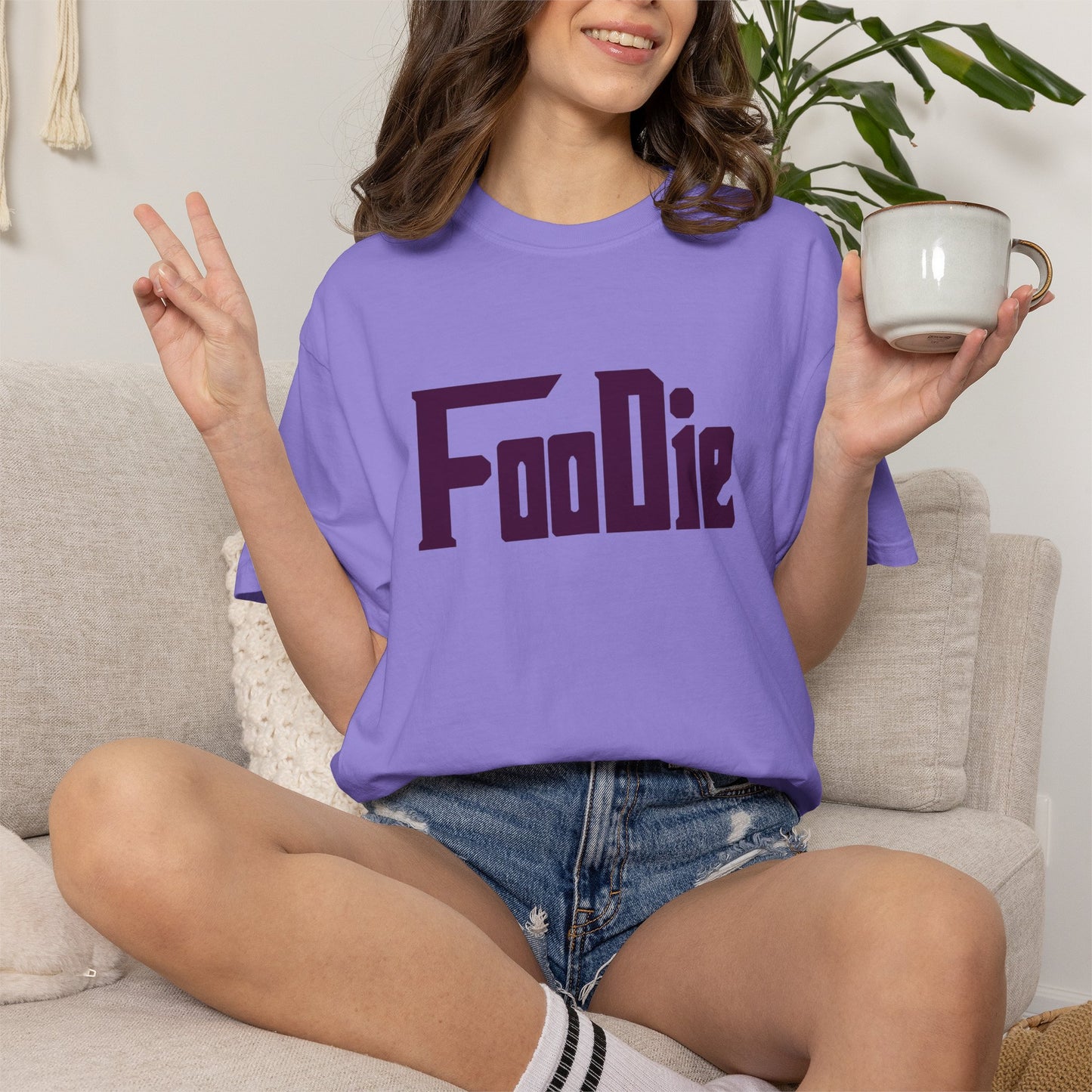 L.O.E.F Foodie Unisex Tee Shirt (Deep Purple)