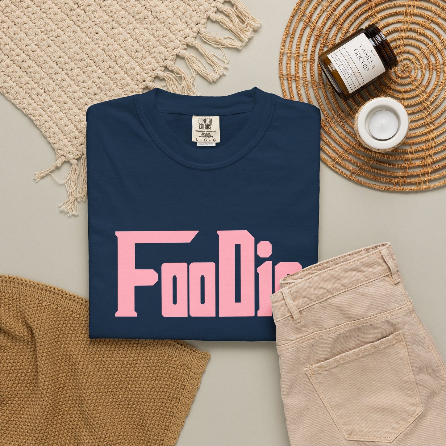 L.O.E.F Foodie Unisex Tee Shirt (Soft Pink)