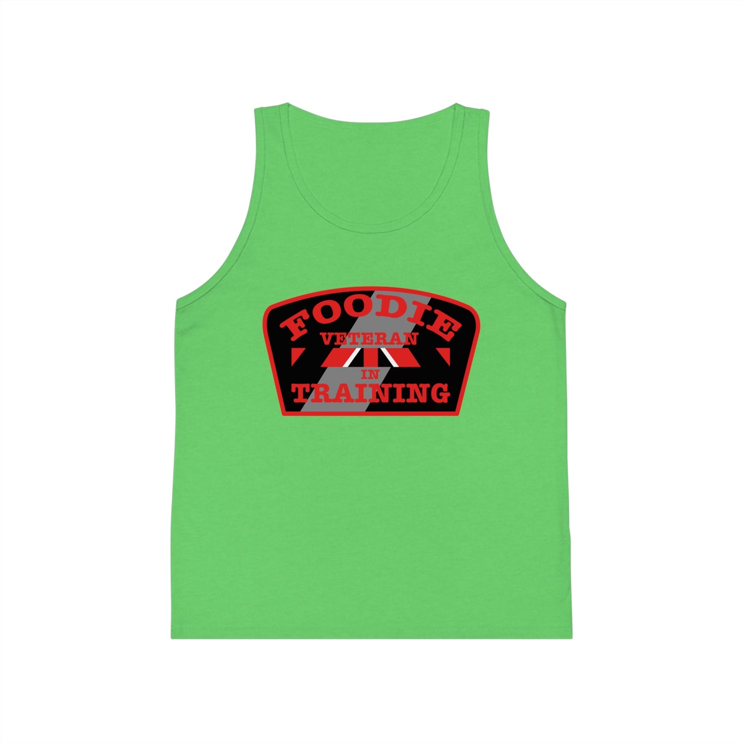L.O.E.F Foodie Veteran In Training Kids Tank Top (Red)