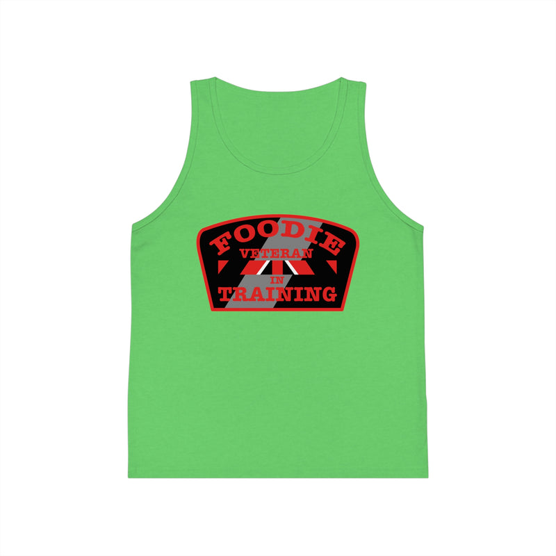 L.O.E.F Foodie Veteran In Training Kids Tank Top (Red)