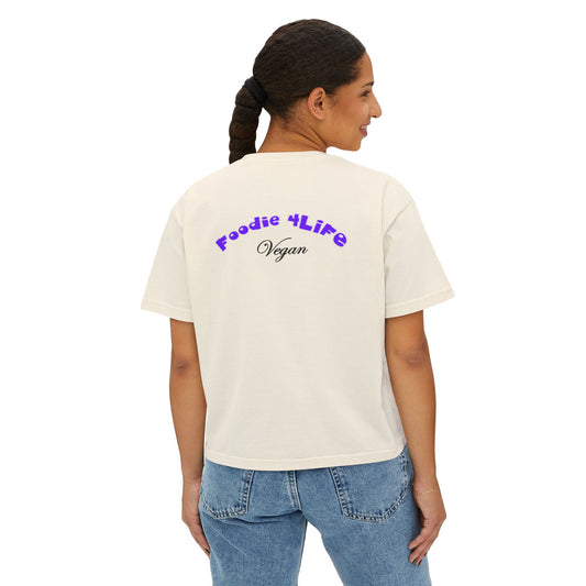 L.O.E.F Foodie 4Life Vegan Boxy Tee (Violet)
