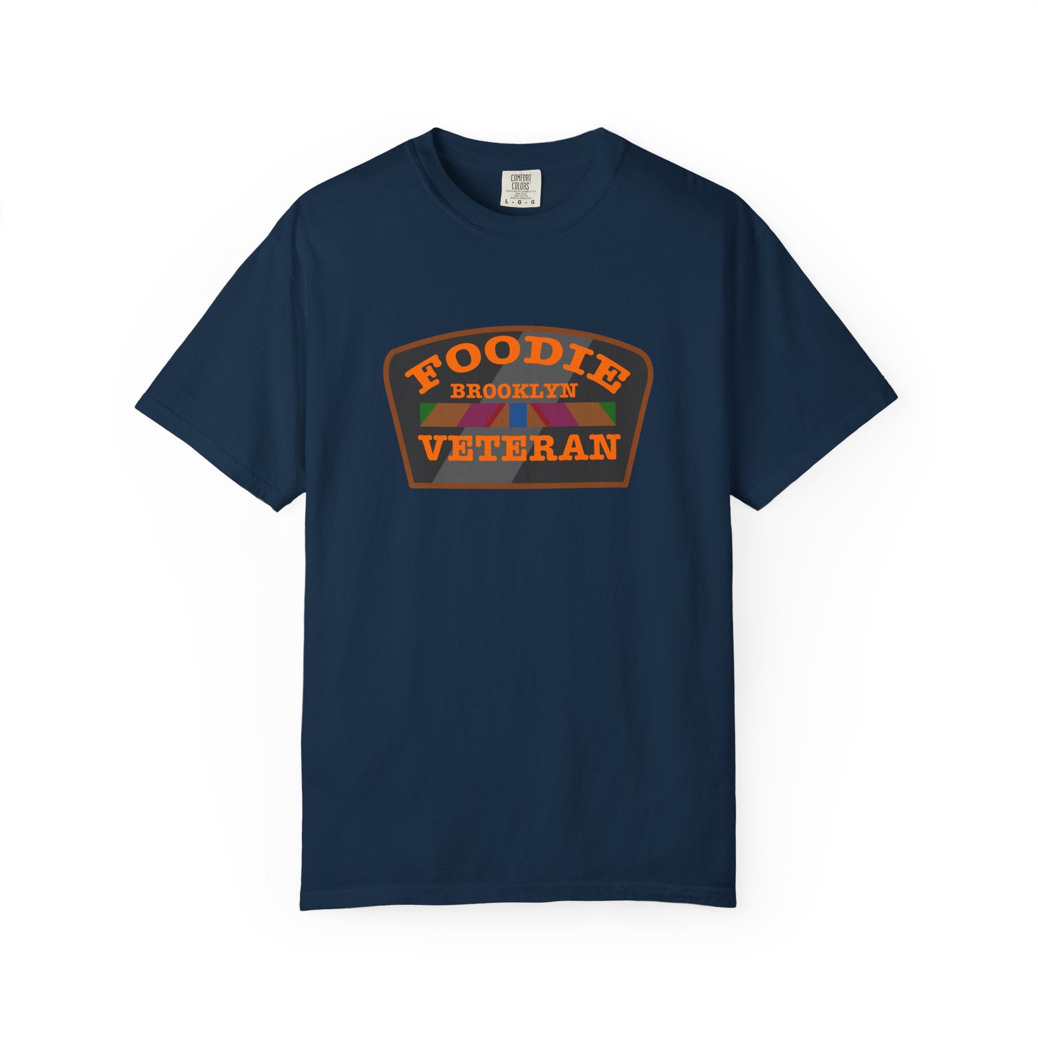 L.O.E.F Foodie Veteran BROOKLYN Unisex Tee Shirt (Orange)