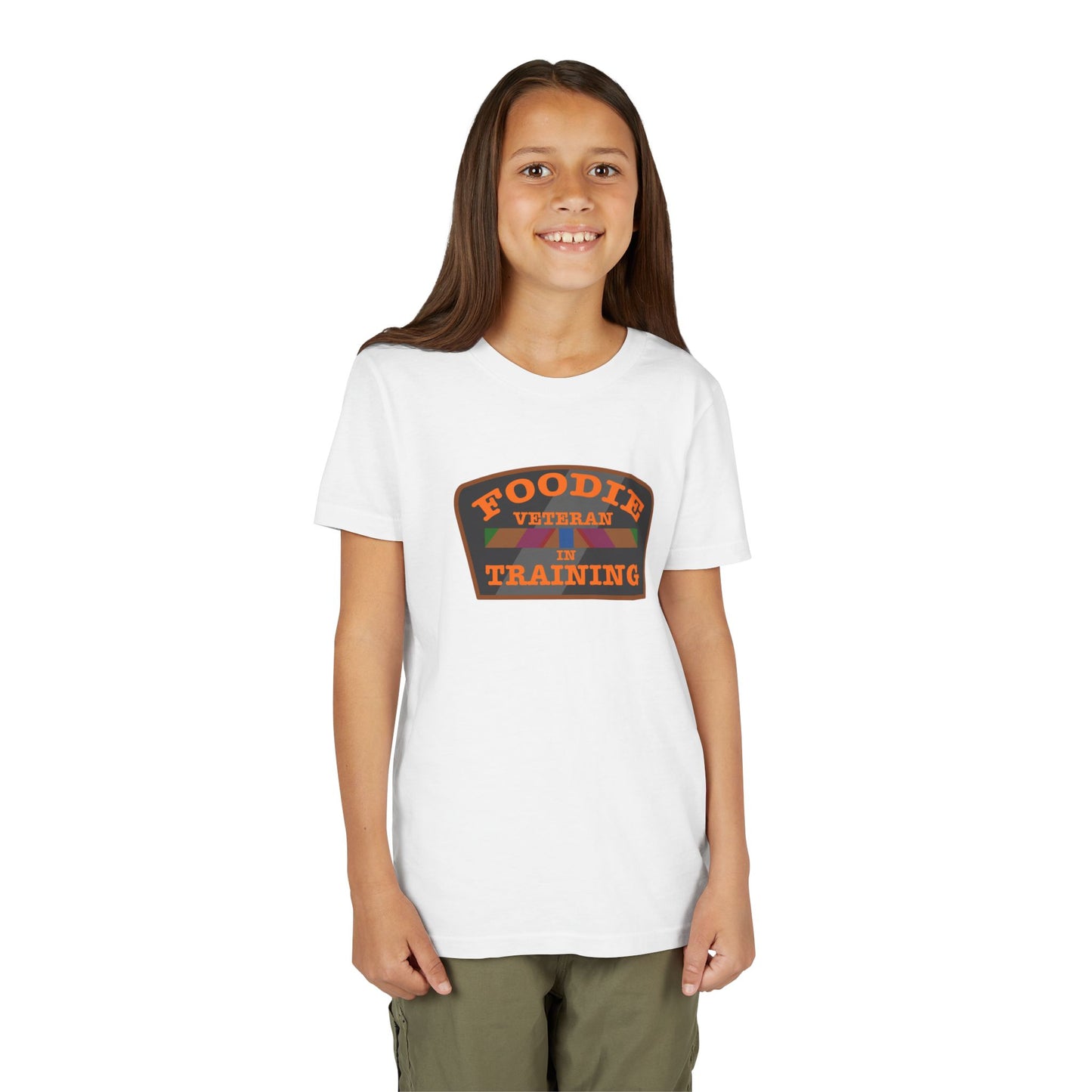 L.O.E.F Foodie Veteran In Training Kids Tee Shirt  (Orange)