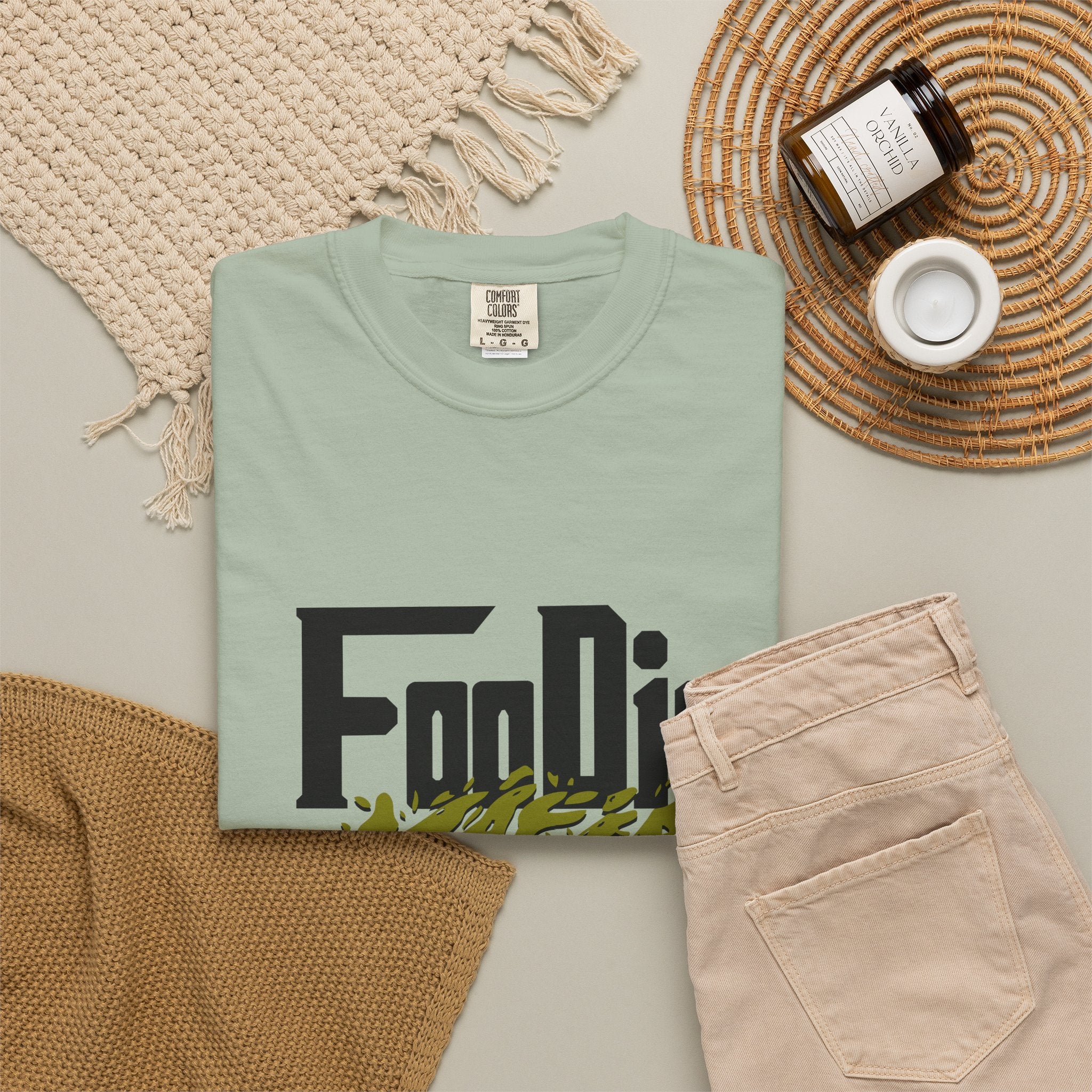L.O.E.F Foodie Mafia Tee Shirt (Olive Green)