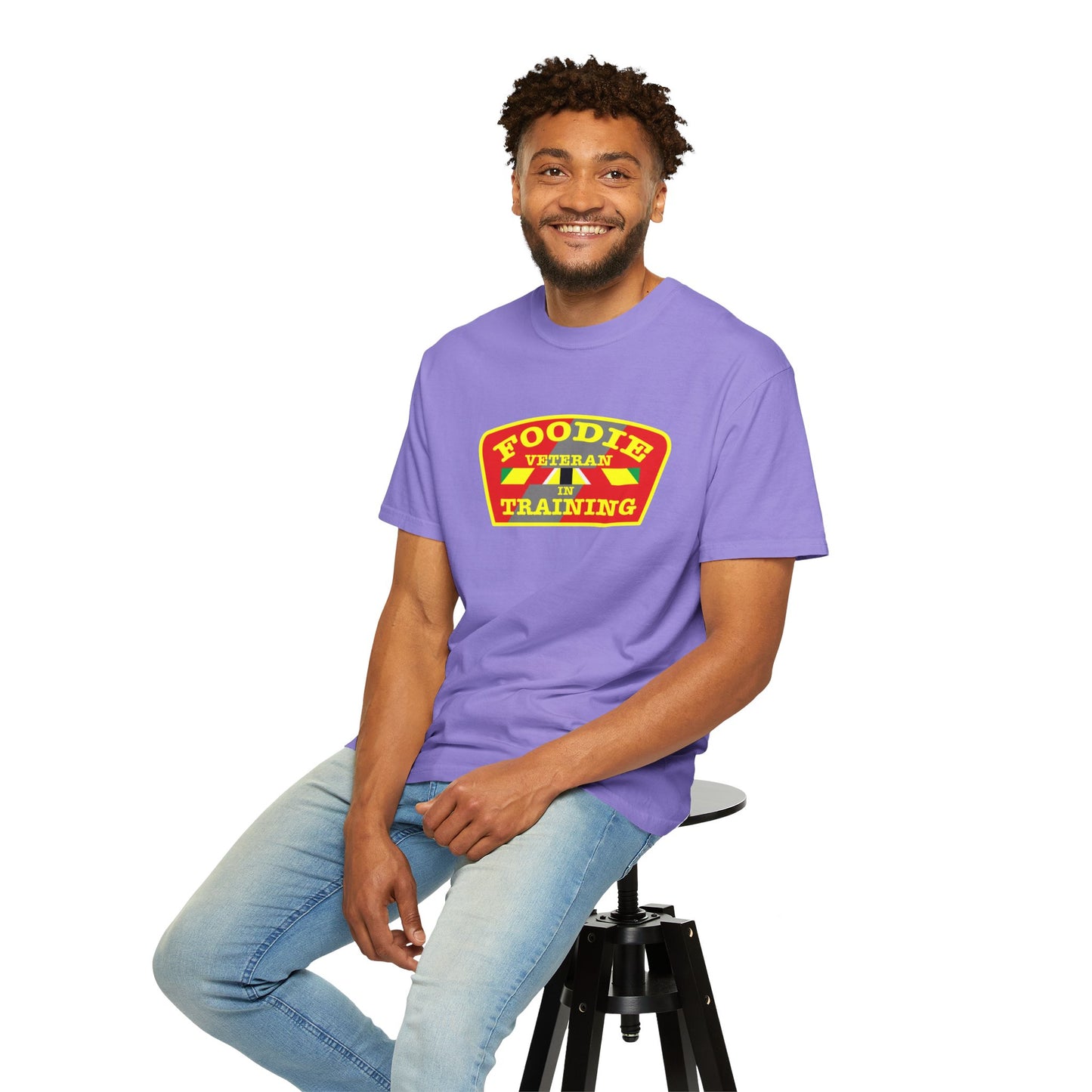 L.O.E.F Foodie Veteran IN TRAINING Unisex Tee Shirt (Yellow)
