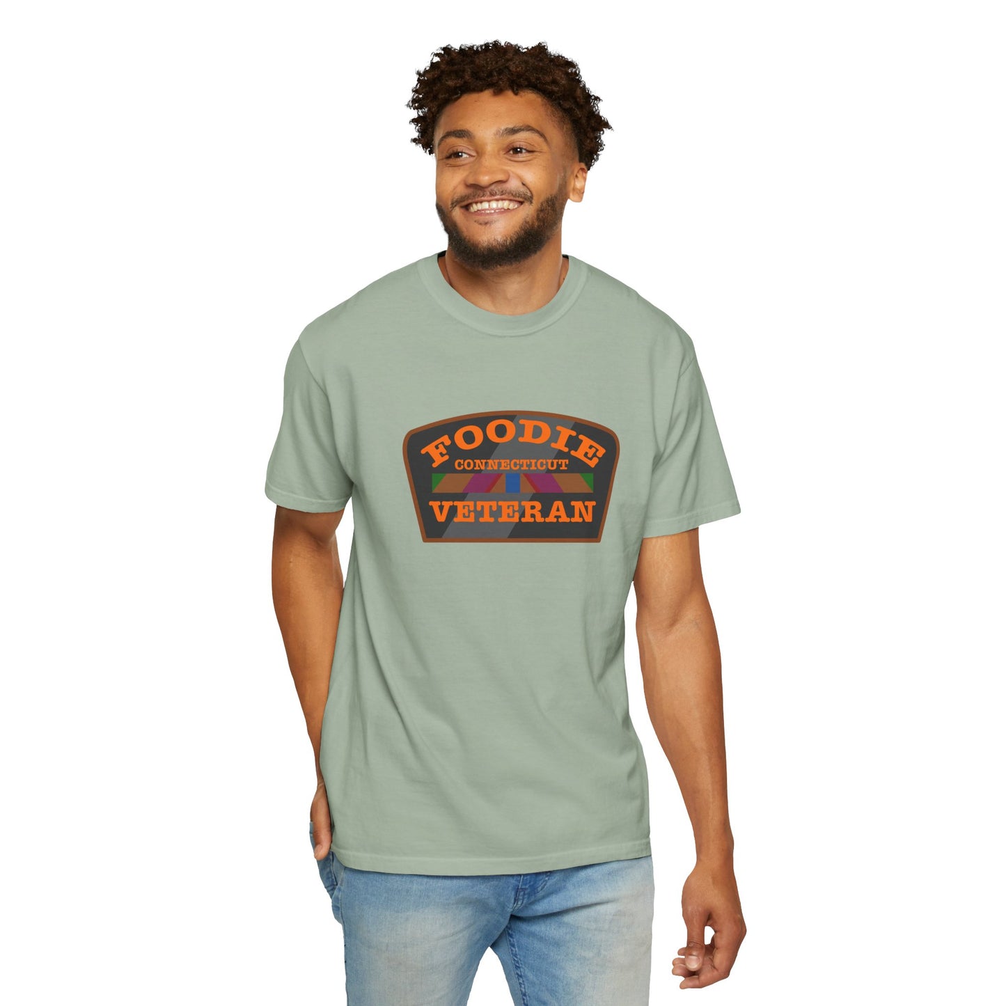 L.O.E.F Foodie Veteran CONNECTICUT Unisex Tee Shirt (Orange)