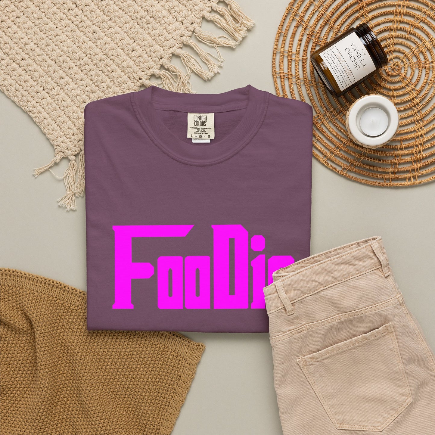 L.O.E.F Foodie Unisex Tee Shirt (Fuchsia)