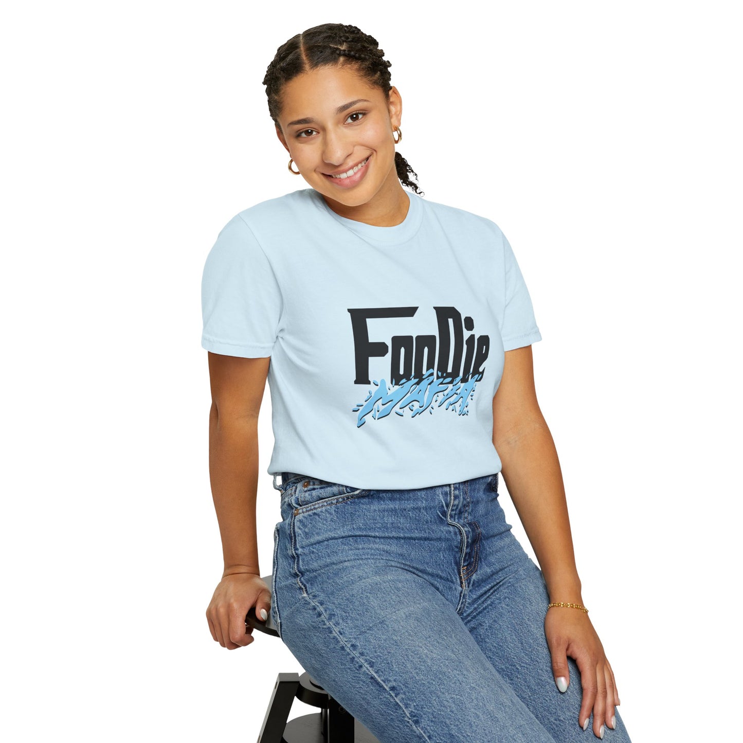 L.O.E.F Foodie Mafia Unisex Tee Shirt (Baby Blue)