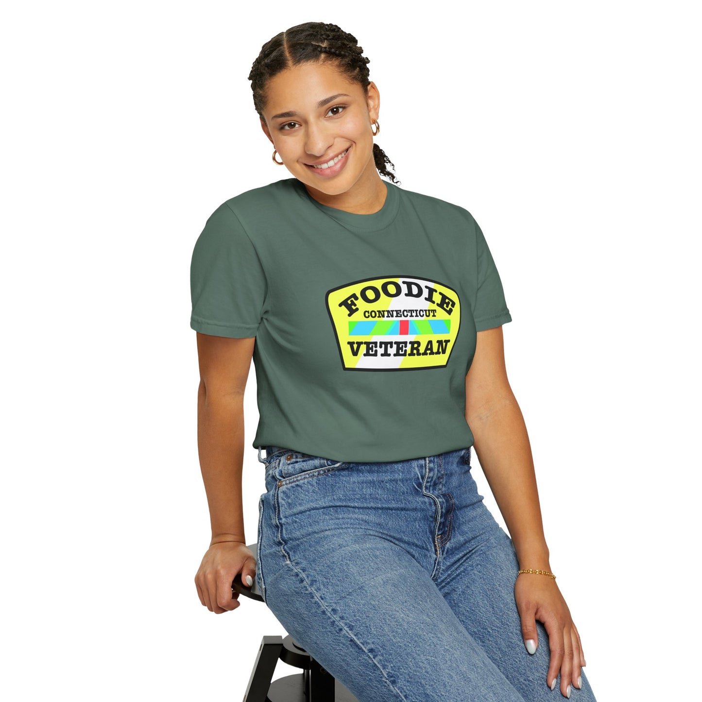 L.O.E.F Foodie Veteran CONNECTICUT Unisex Tee Shirt (Yellow)