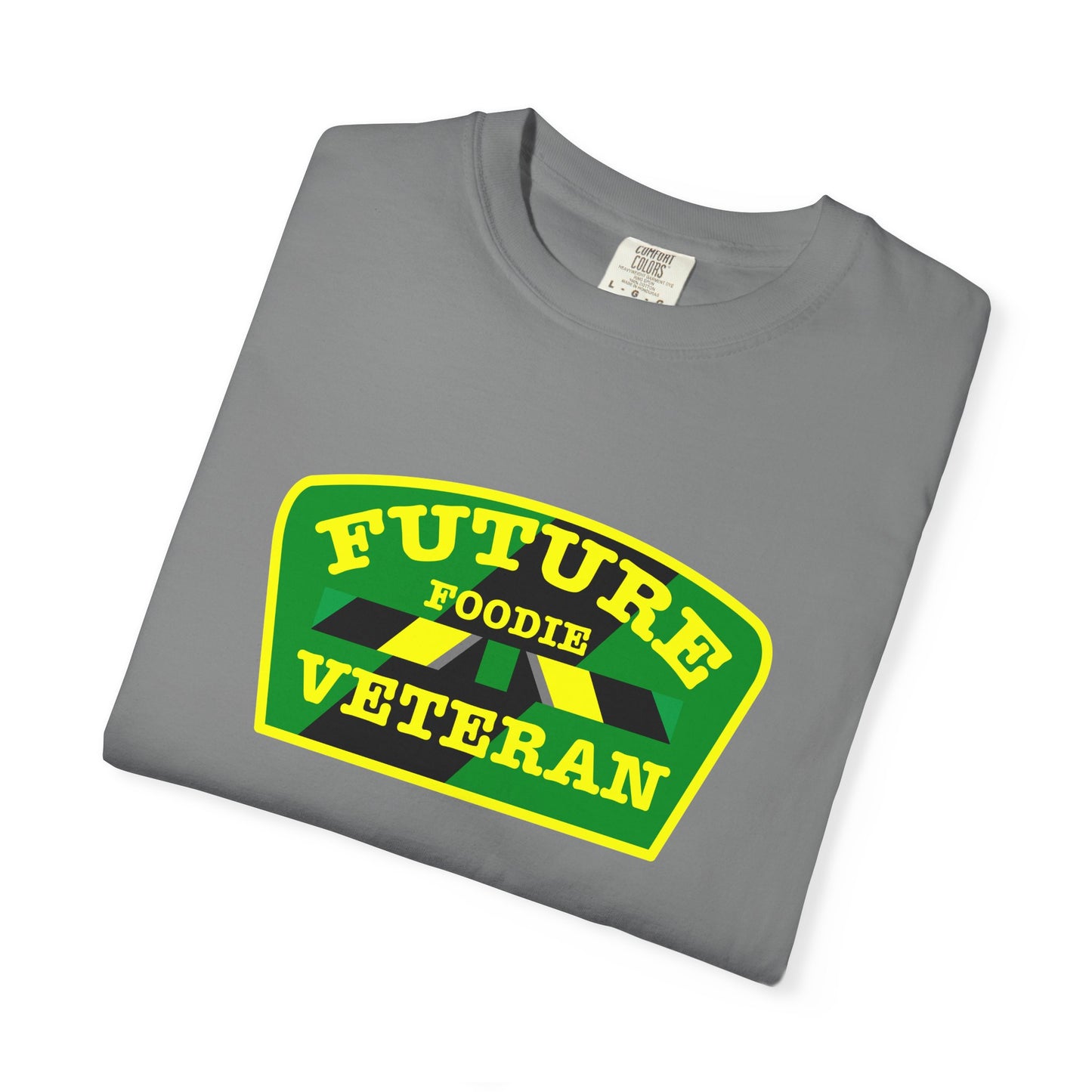 L.O.E.F Future Foodie Veteran Unisex Tee Shirt (Yellow and Green)