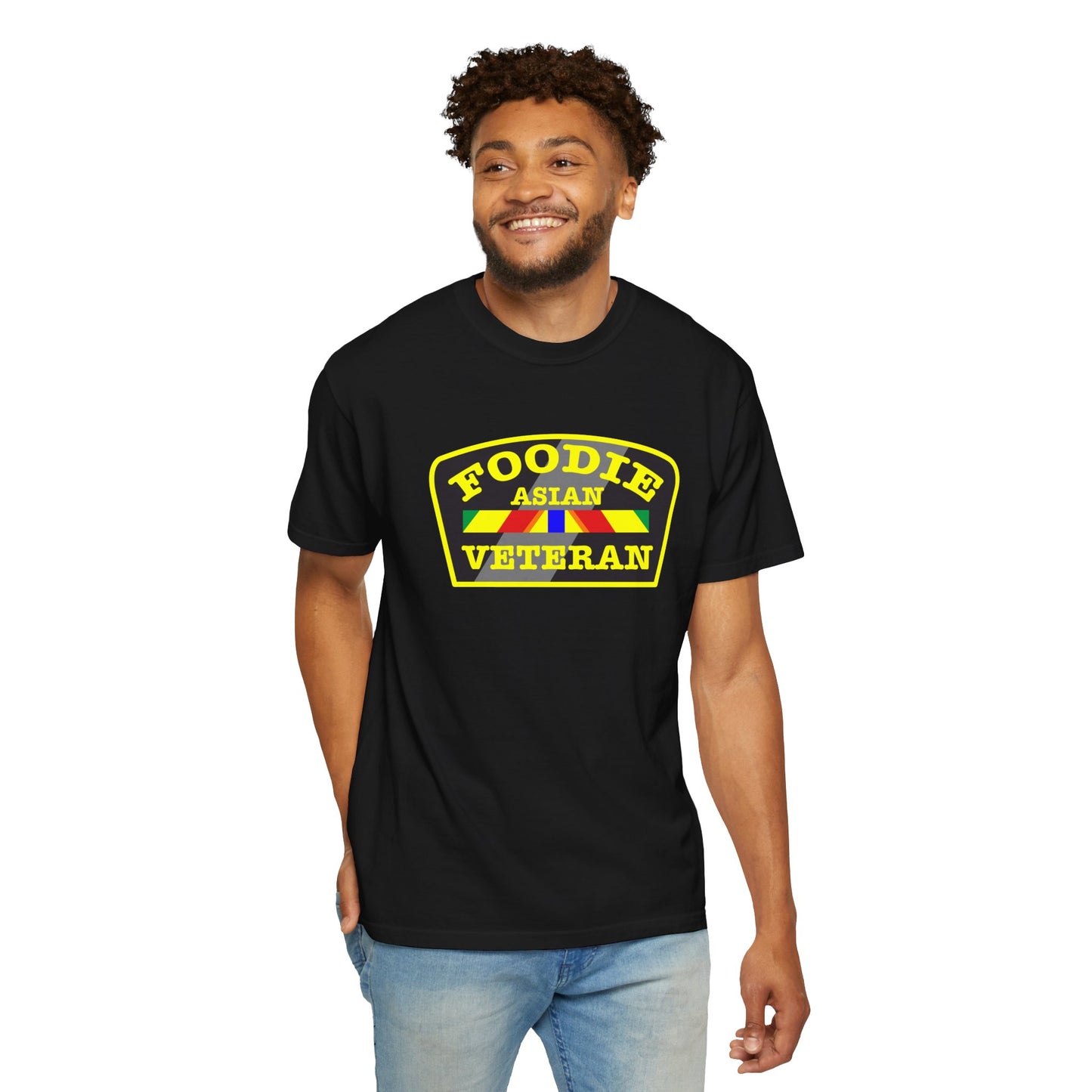 L.O.E.F Foodie Veteran ASIAN Unisex Tee Shirt (Yellow)