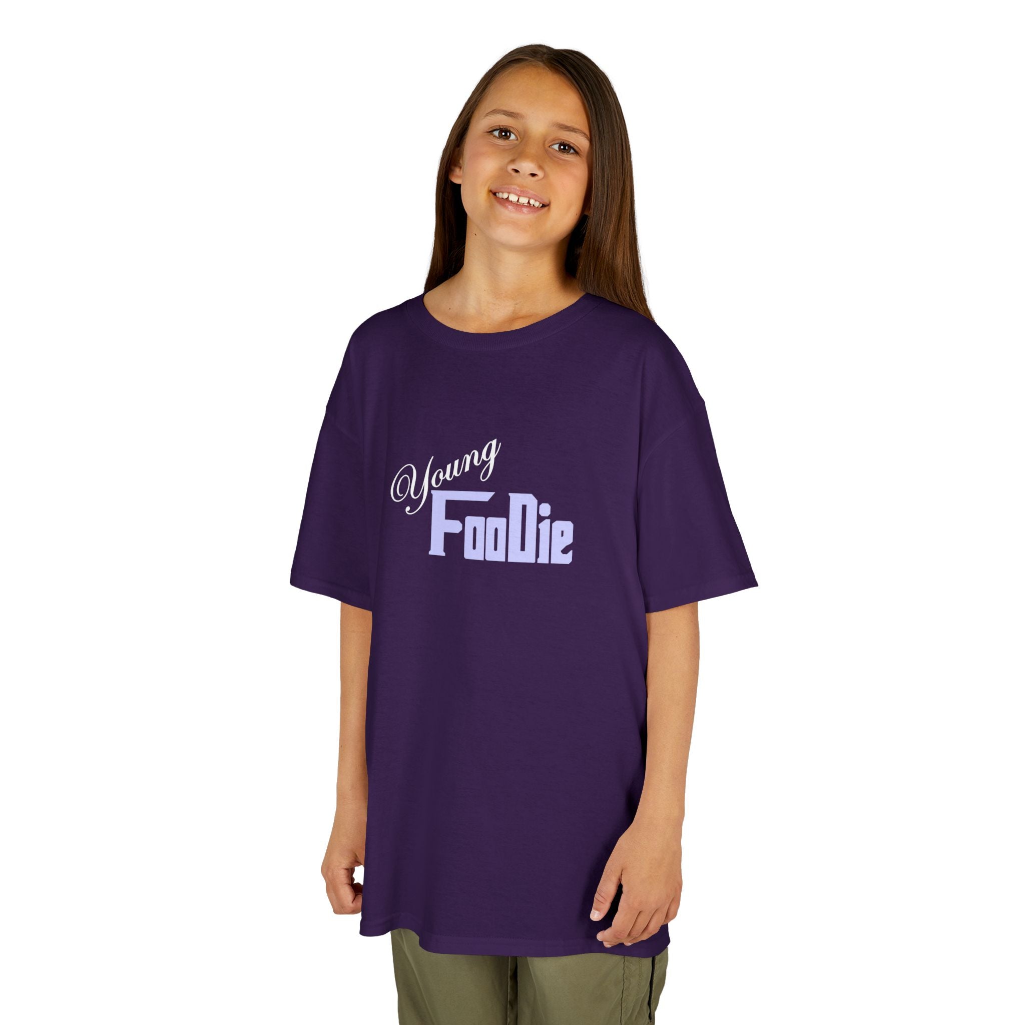 L.O.E.F White Young Foodie Kids Tee Shirt (Lavender)