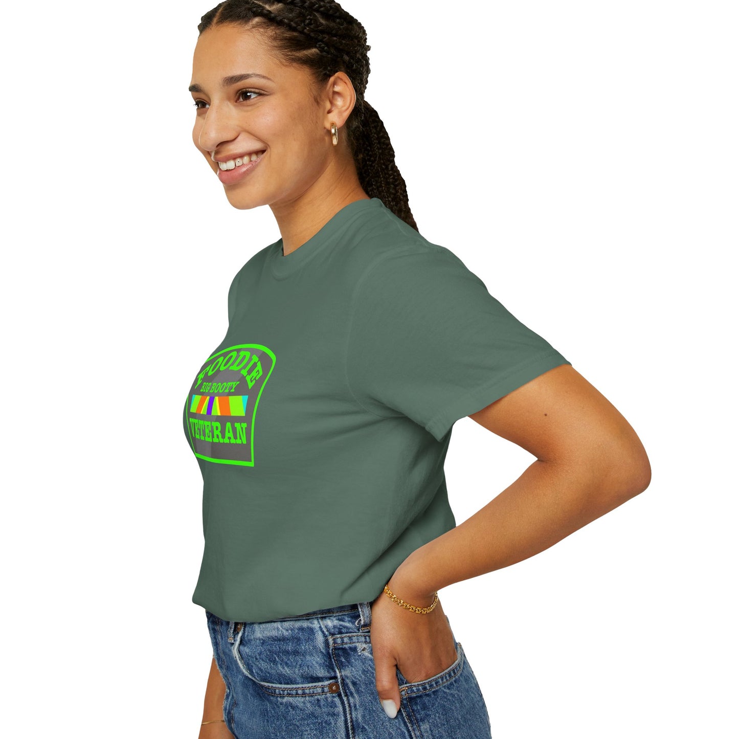 L.O.E.F Foodie Veteran BIG BOOTY Unisex Tee Shirt (Green)