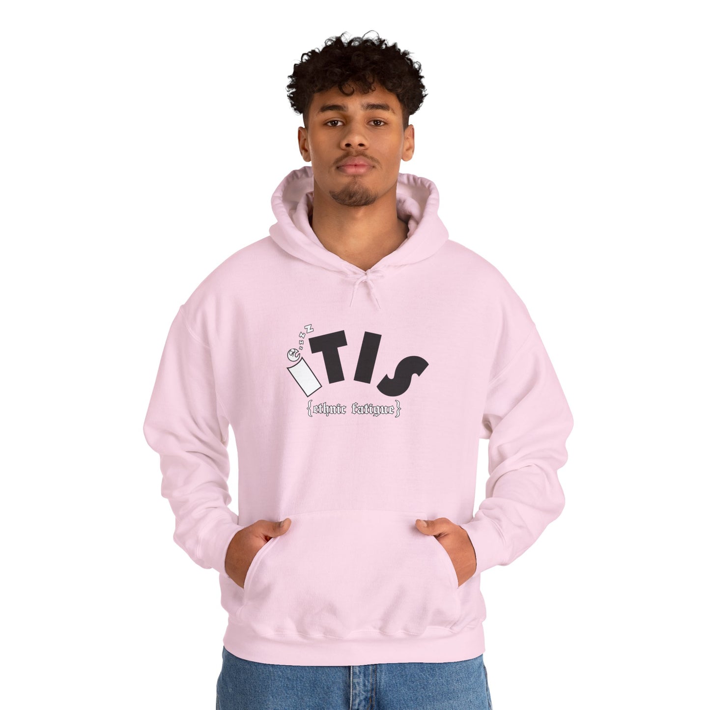 L.O.E.F ITIS Unisex Hooded Sweatshirt (White and Black)