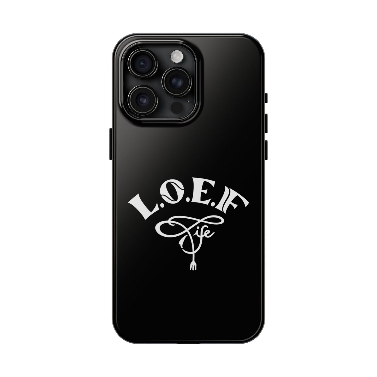 L.O.E.F Black Glossy Protective Phone Case