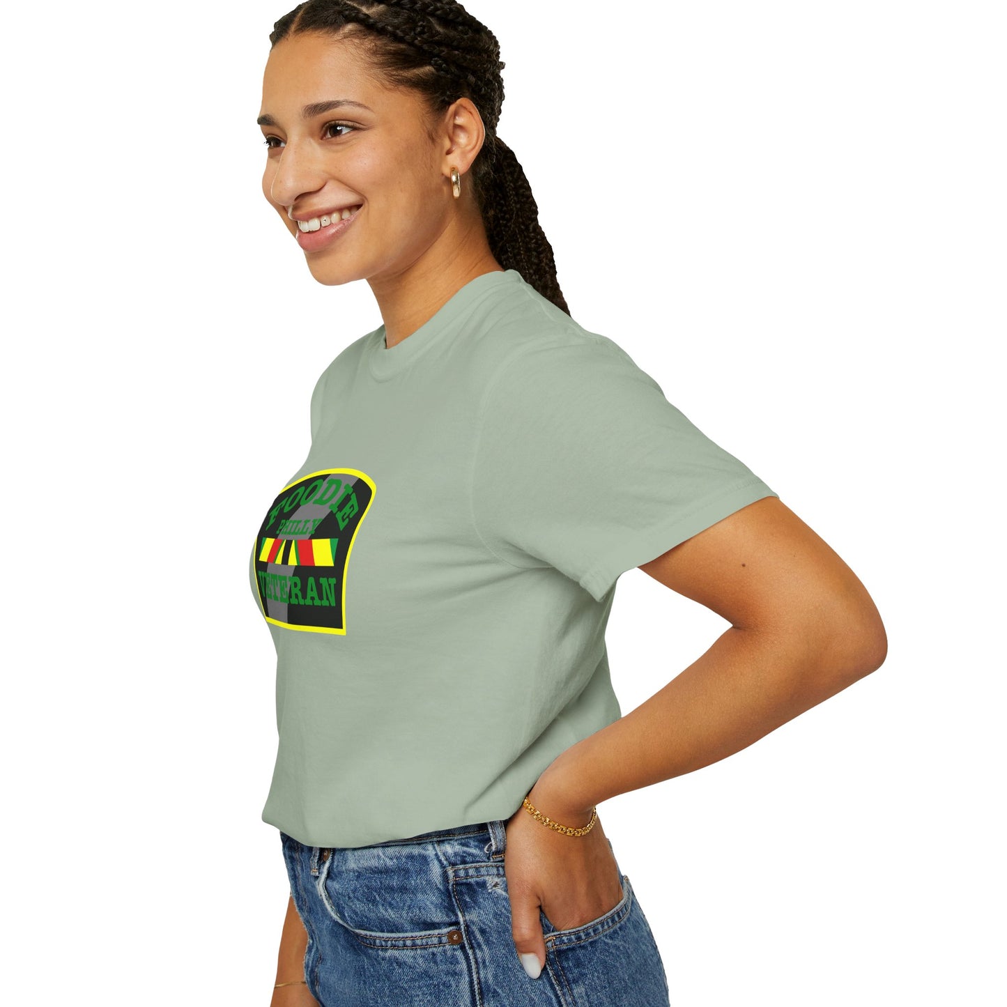 L.O.E.F Foodie Veteran PHILLY Unisex Tee Shirt (Green)
