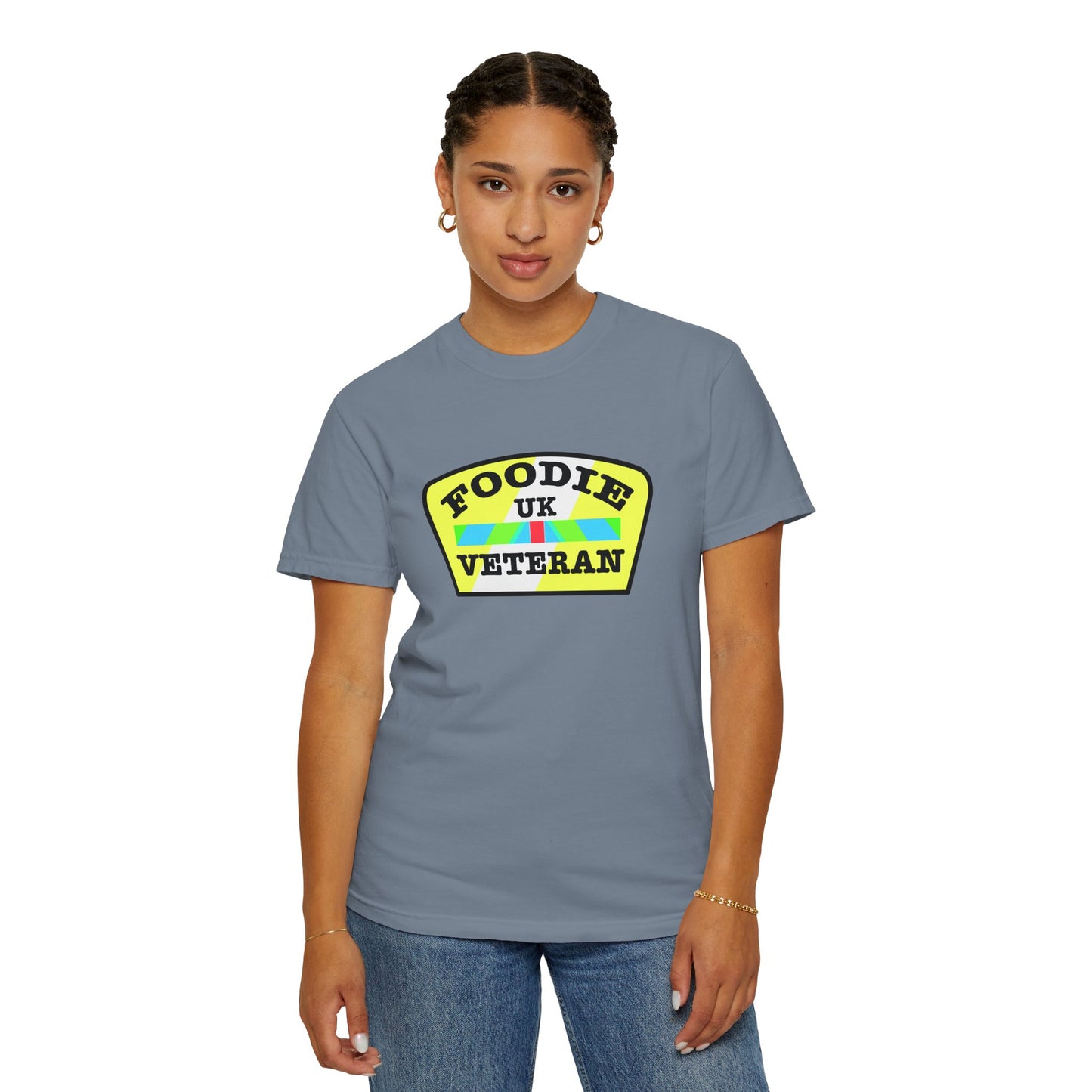 L.O.E.F Foodie Veteran UK Unisex Tee Shirt (Yellow and Black)