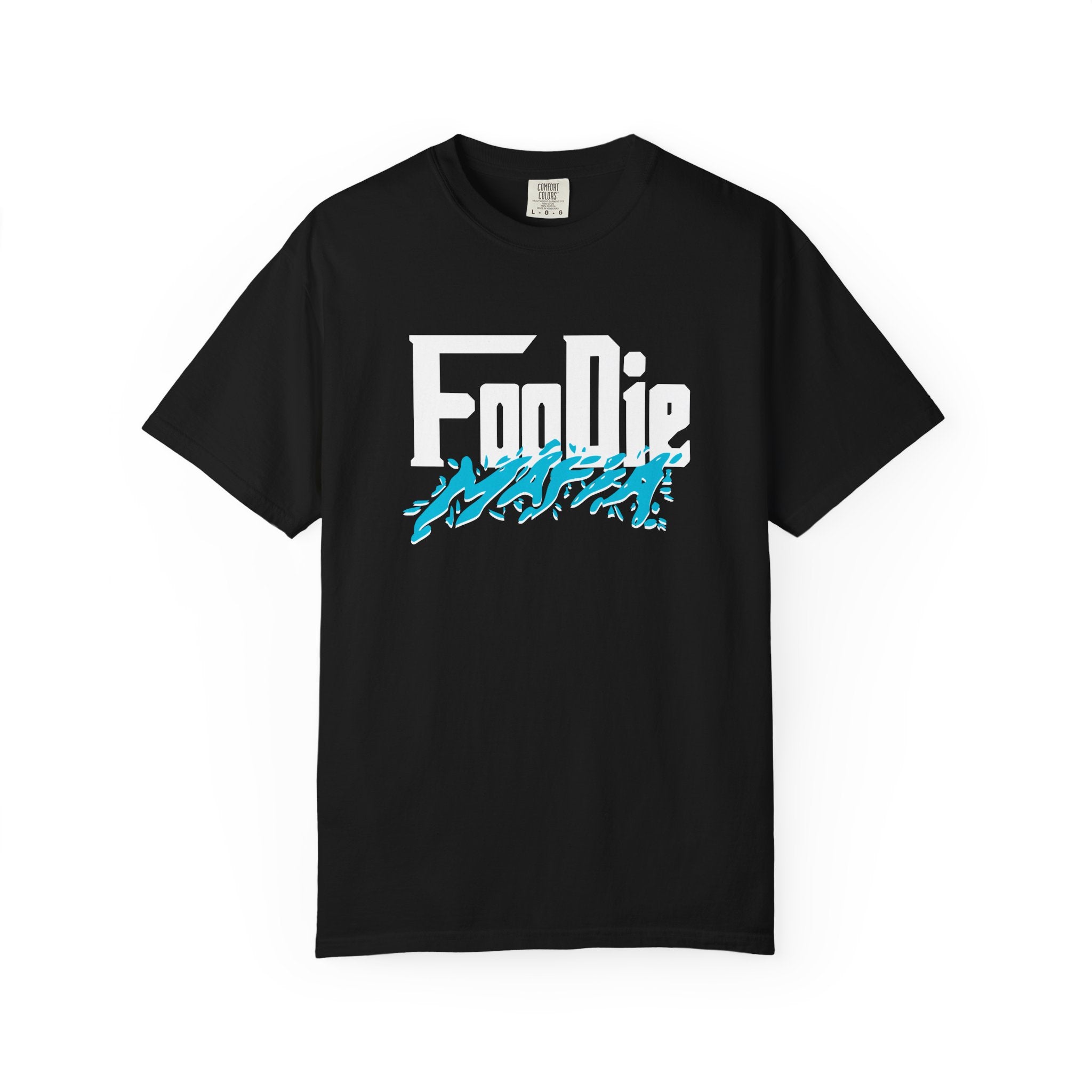 L.O.E.F Foodie Mafia Unisex Tee Shirt  (Aqua Blue)