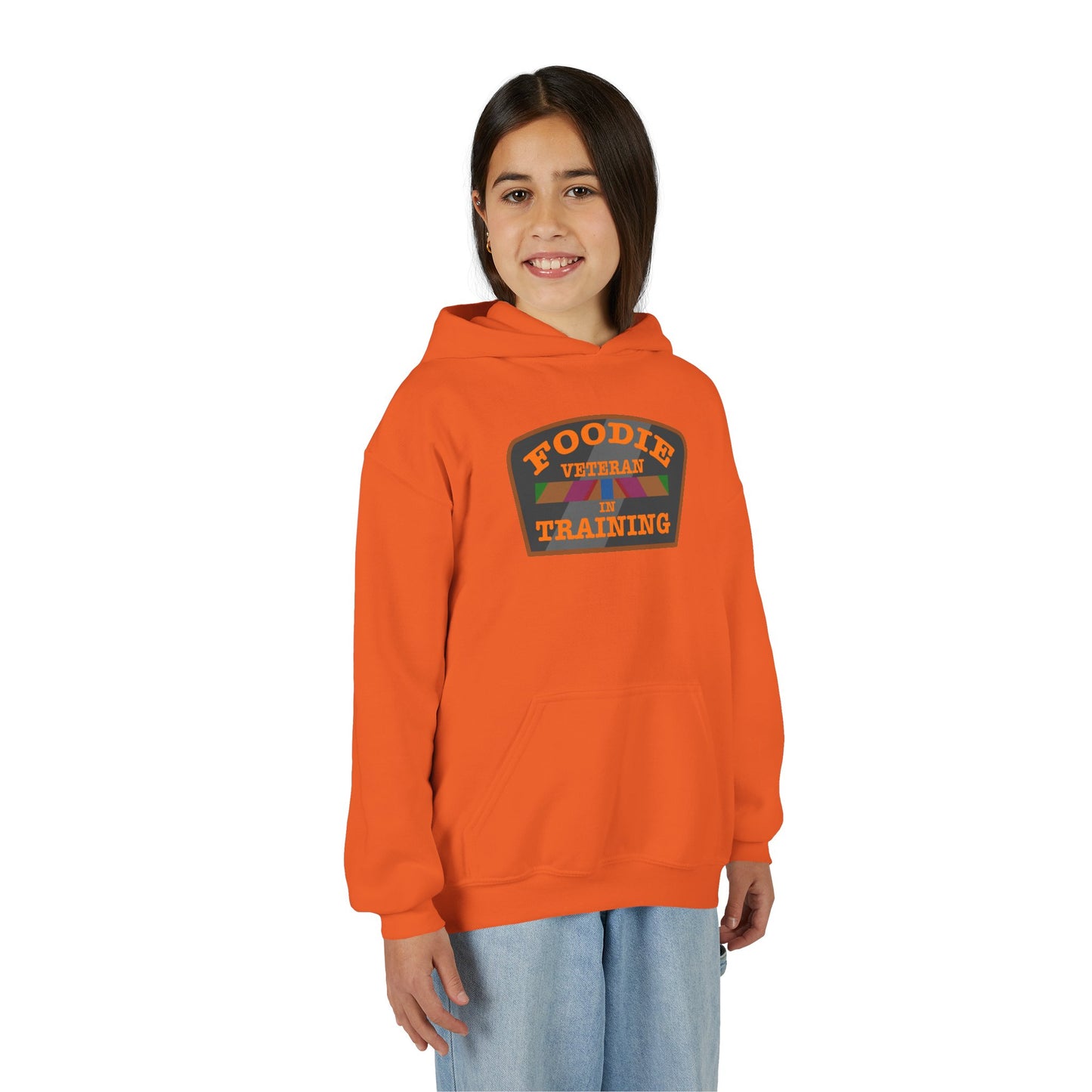 L.O.E.F Foodie Veteran In Training Kids Hoodie (Orange)