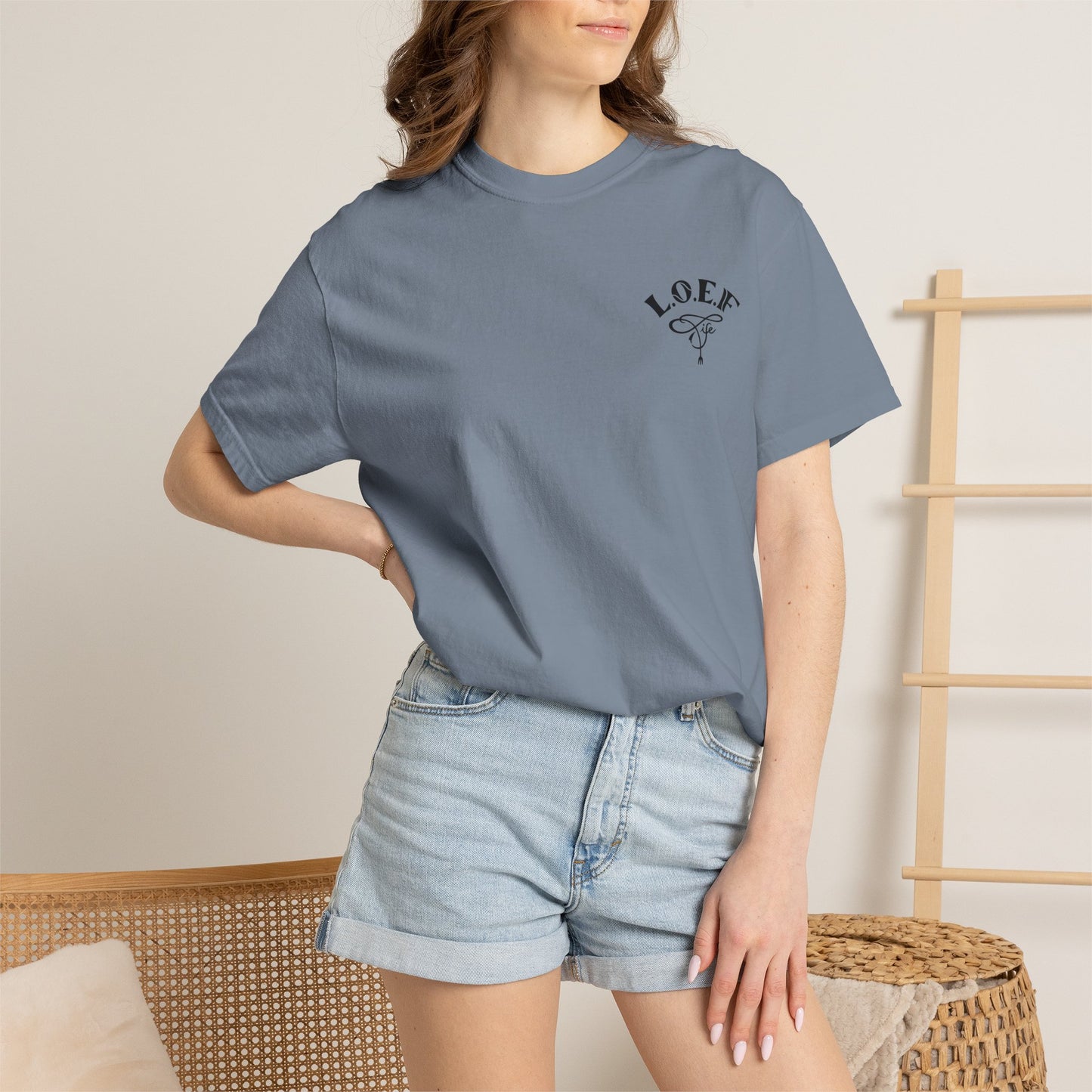 L.O.E.F LIFESTYLE OF EVERYDAY FOODIES Unisex Tee Shirt (Black)