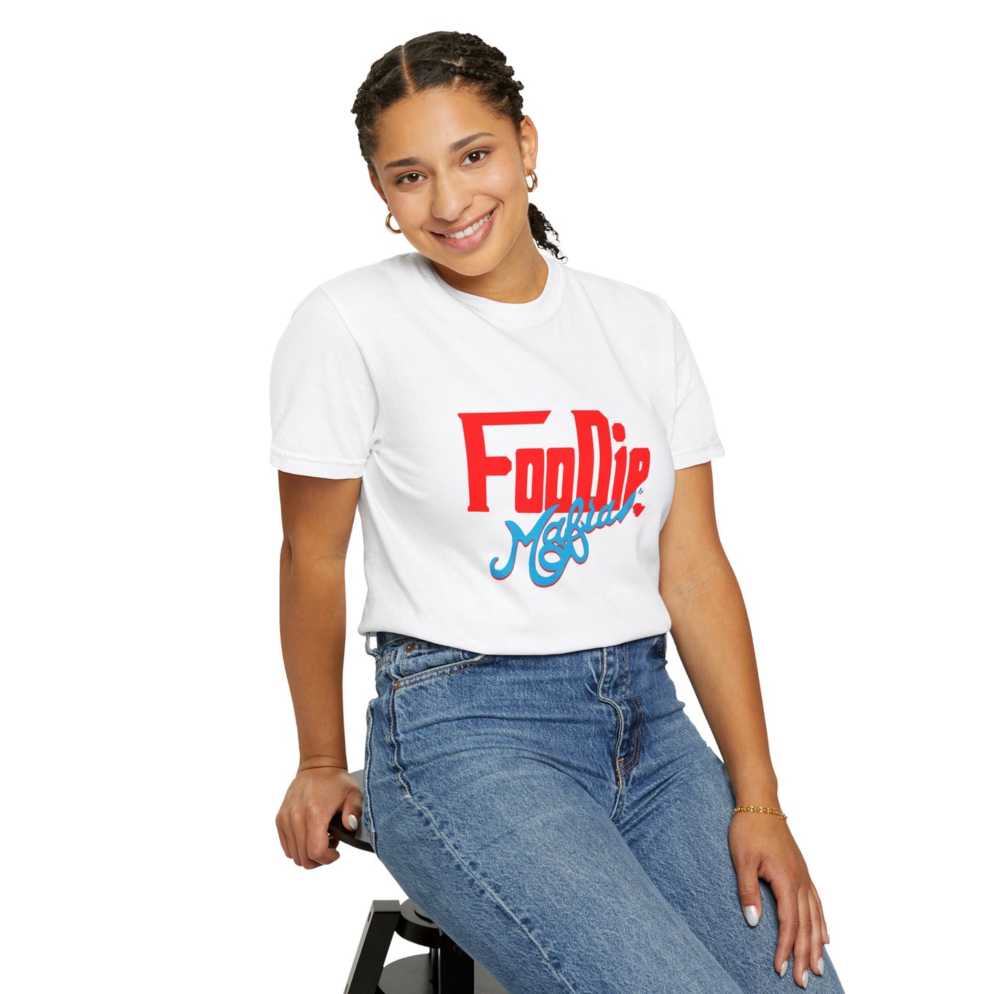 L.O.E.F Red Foodie Mafia Unisex Tee Shirt (Sky Blue)