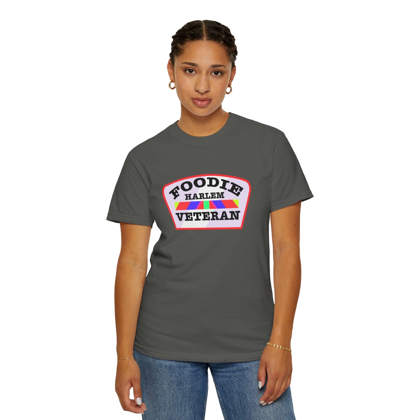 L.O.E.F Foodie Veteran HARLEM Unisex Tee Shirt (Soft Pink)